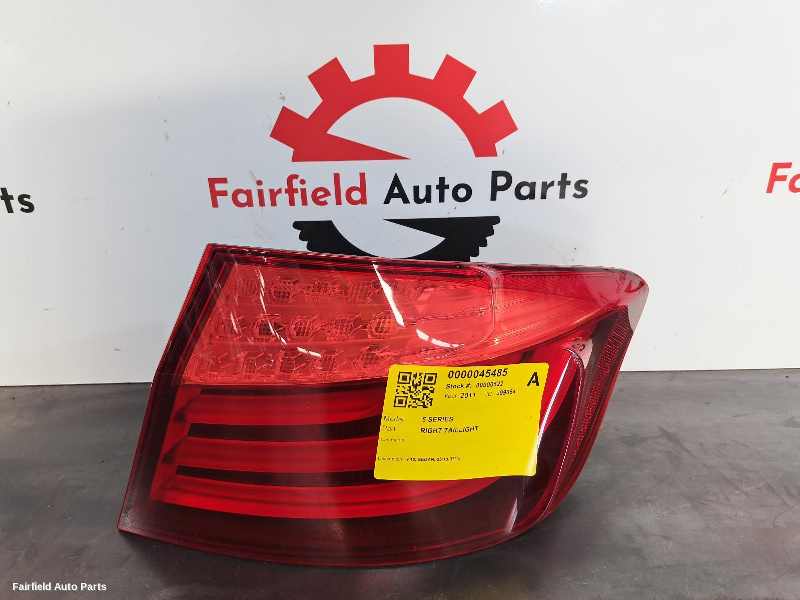 2010-2013 Bmw 5 Series Right Taillight