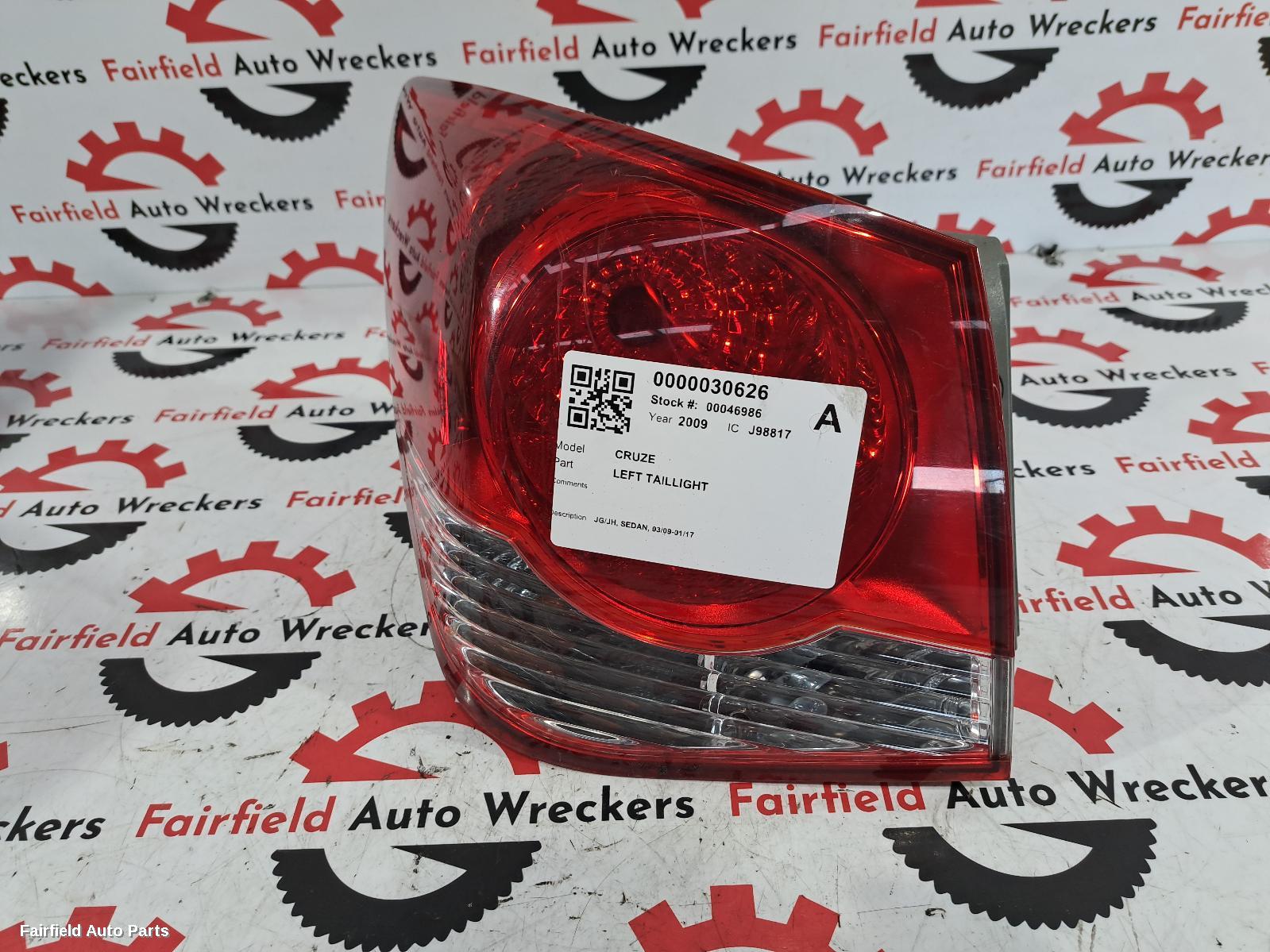 2009-2017 Holden Cruze Left Taillight
