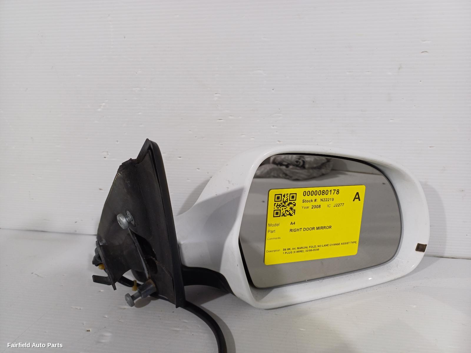 2008-2009 Audi A4 Right Door Mirror