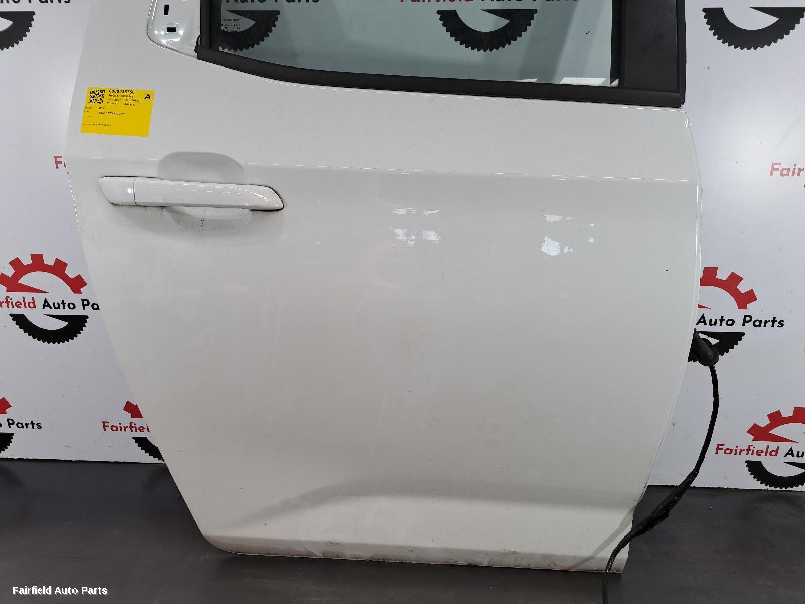 2020-2026 Mazda Bt50 Right Rear Door Sliding