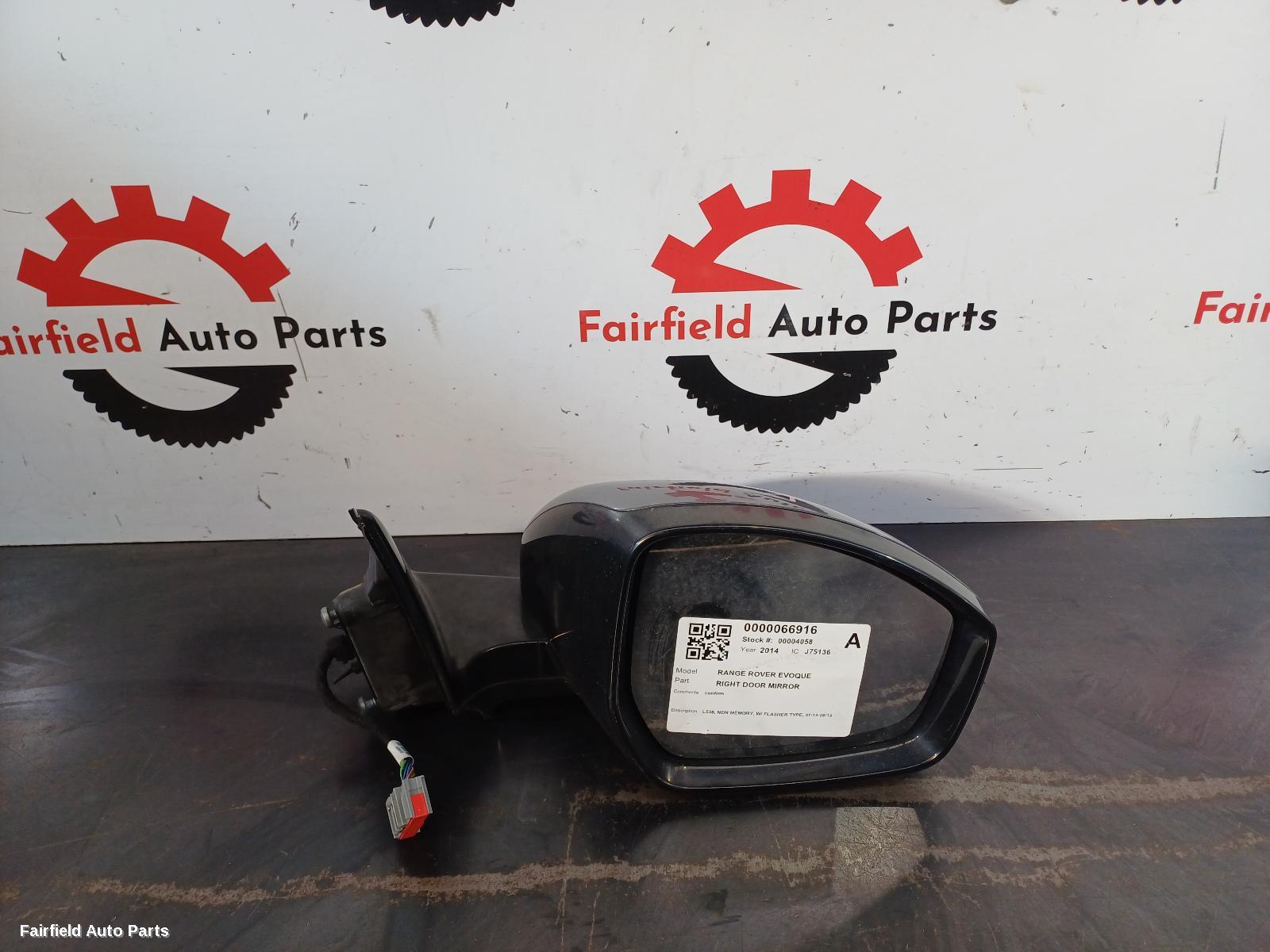 2014-2015 Land Rover Rangerover Evoque Right Door Mirror