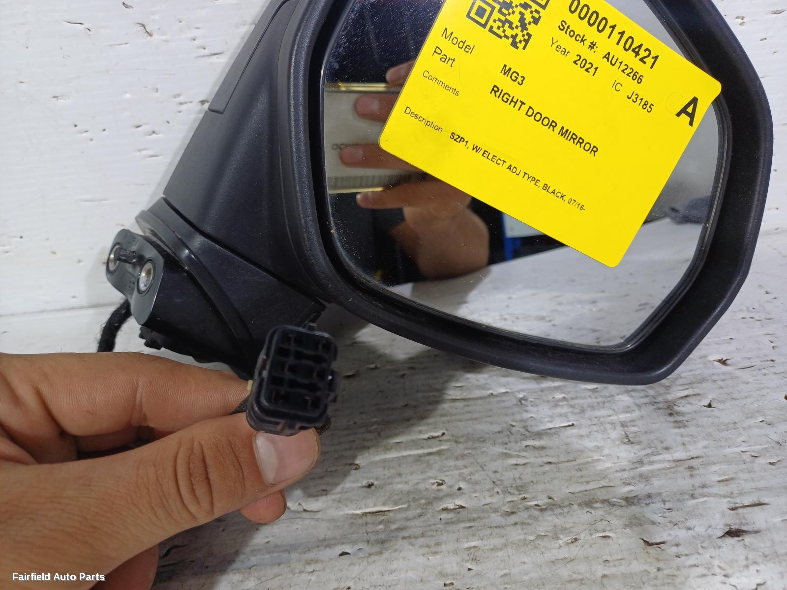 2016-2024 Mg Mg3 Right Door Mirror
