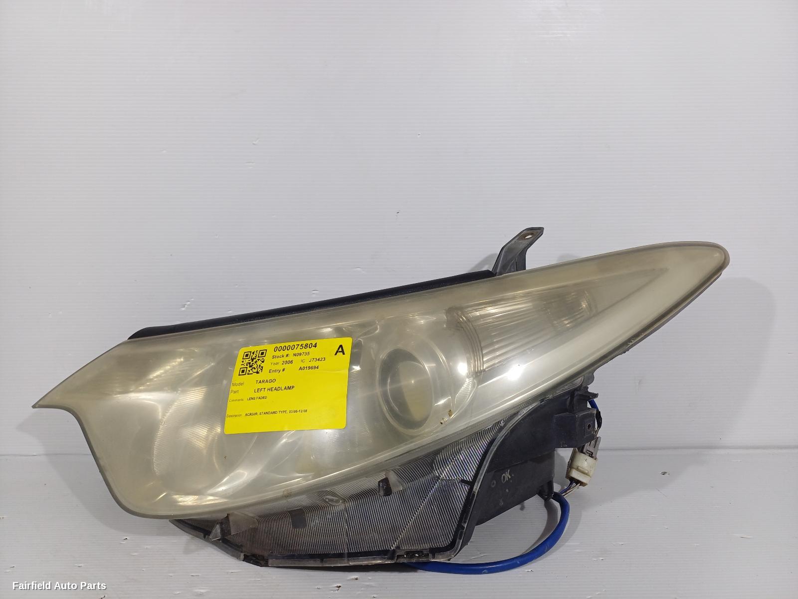 2006-2008 Toyota Tarago Left Headlamp