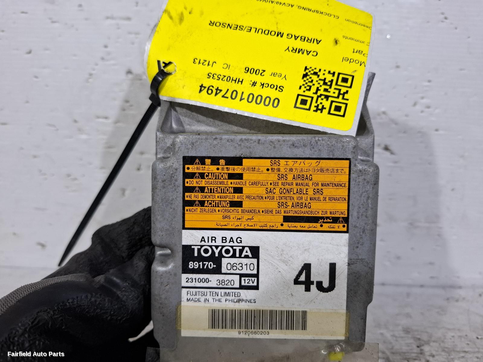 2006-2011 Toyota Camry Airbag Module Sensor
