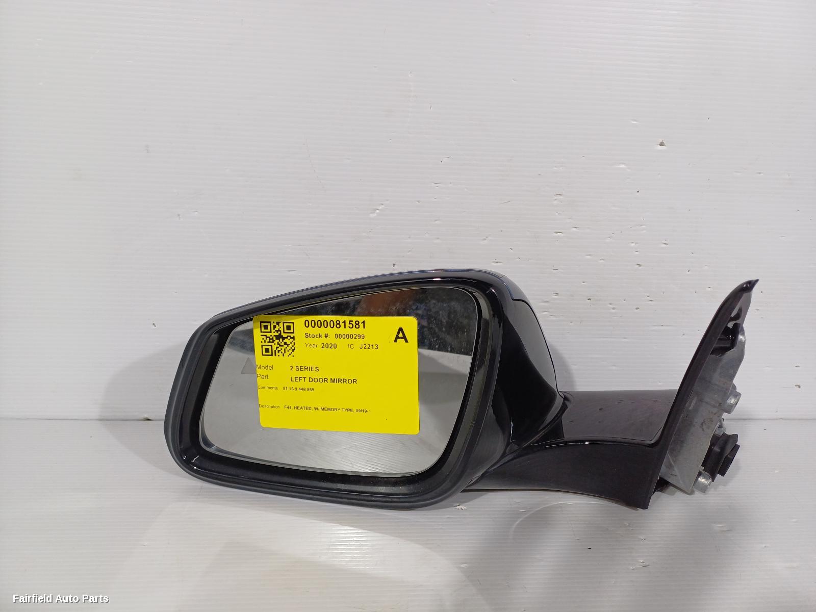 2019-2023 Bmw 2 Series Left Door Mirror