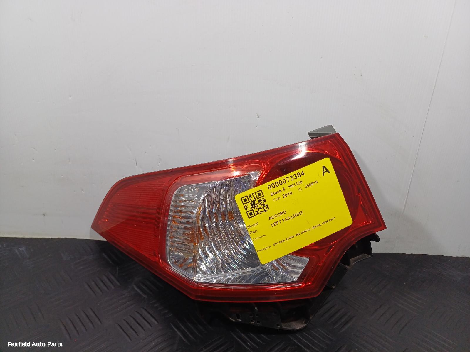 2008-2011 Honda Accord Left Taillight