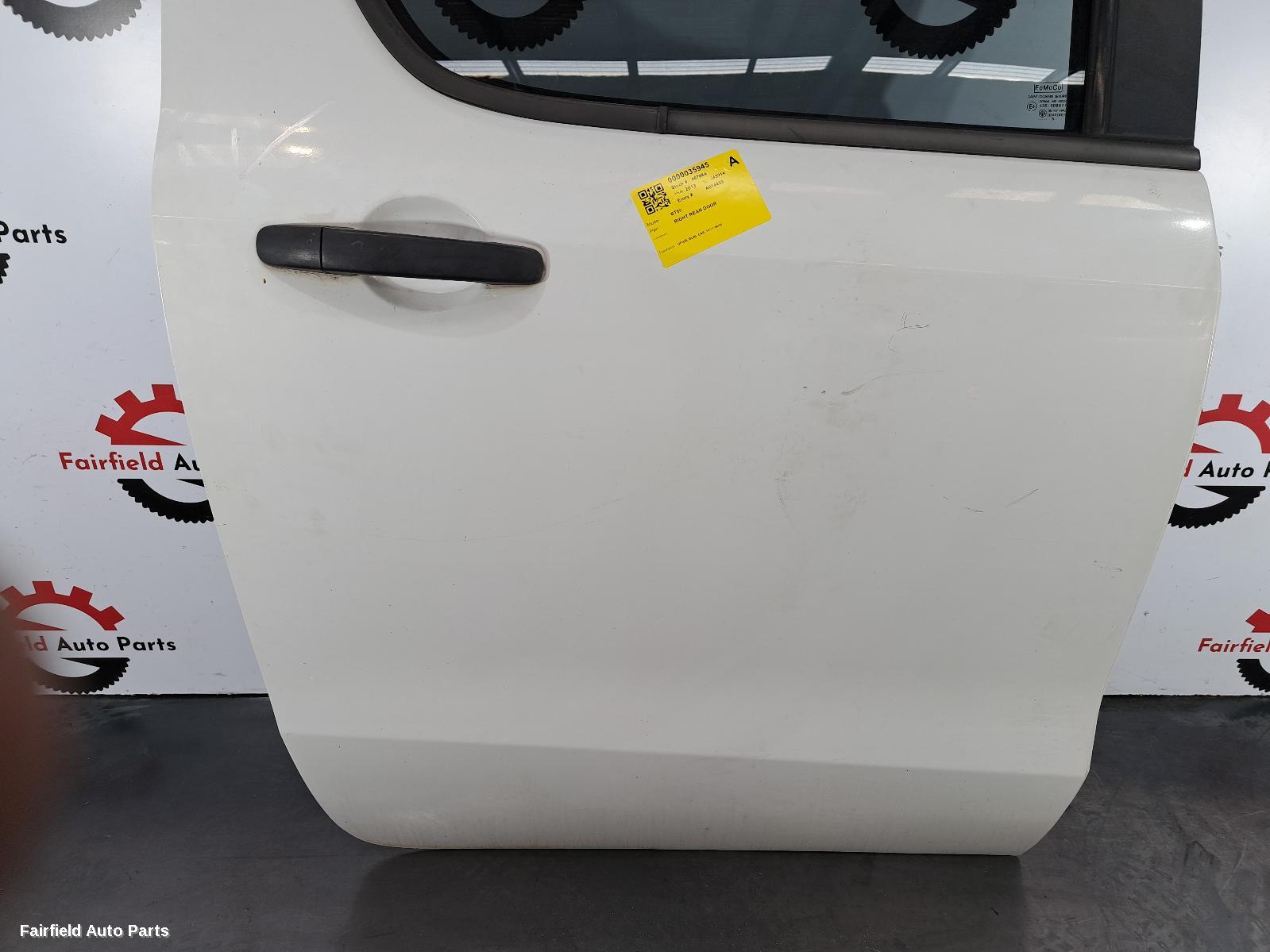 2011-2020 Mazda Bt50 Right Rear Door Sliding