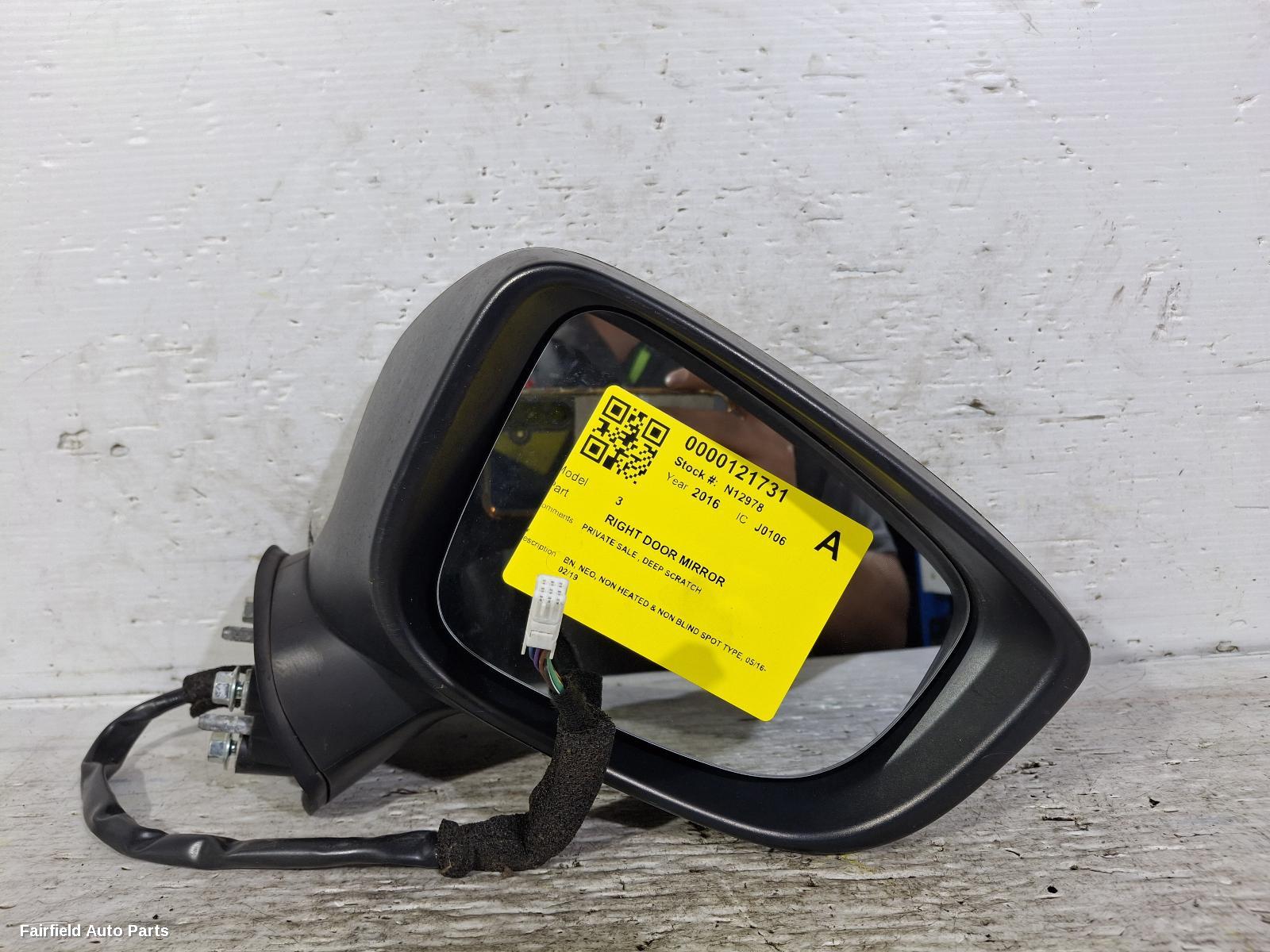 2016-2019 Mazda 3 Right Door Mirror