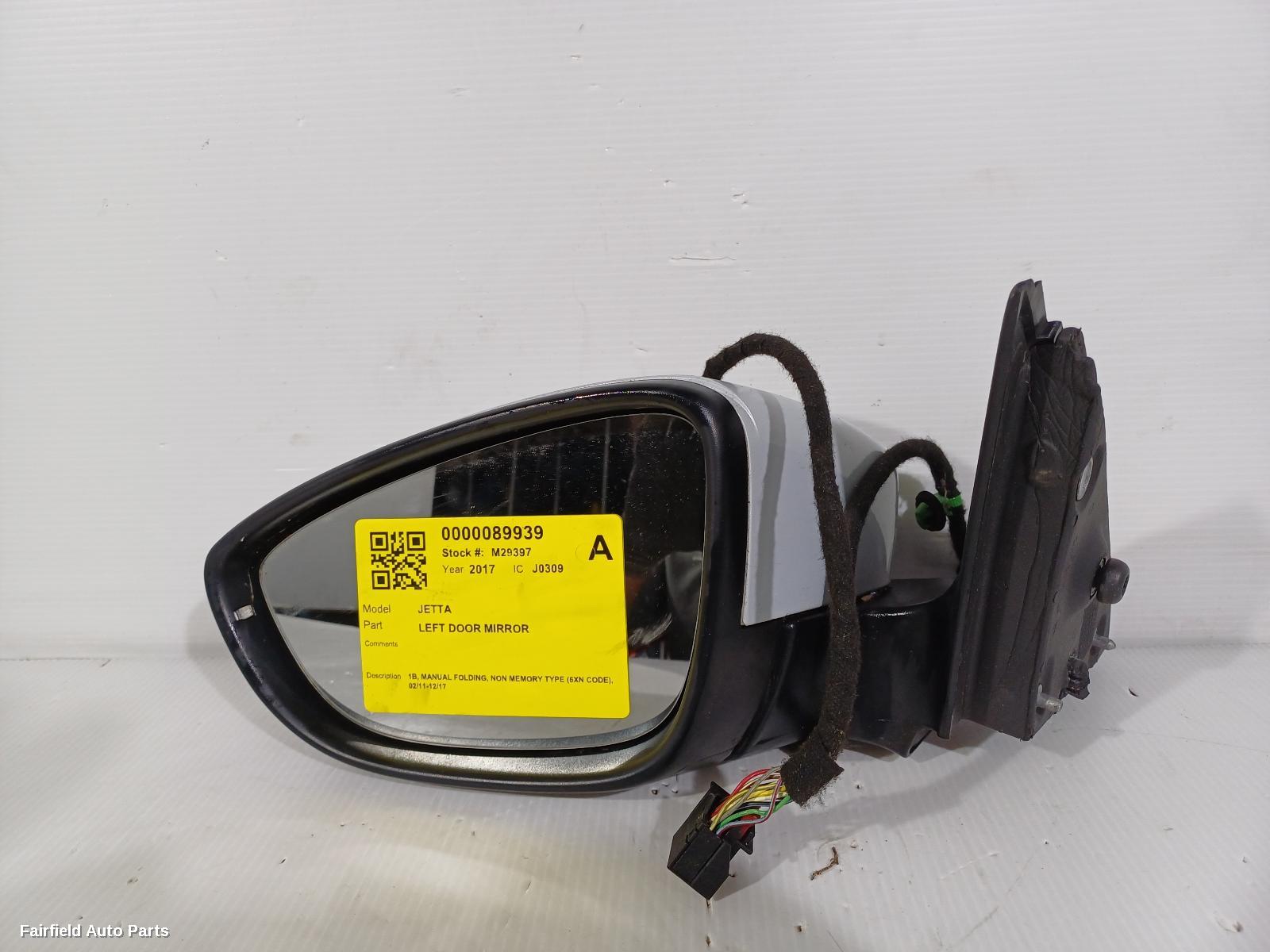 2011-2017 Volkswagen Jetta Left Door Mirror