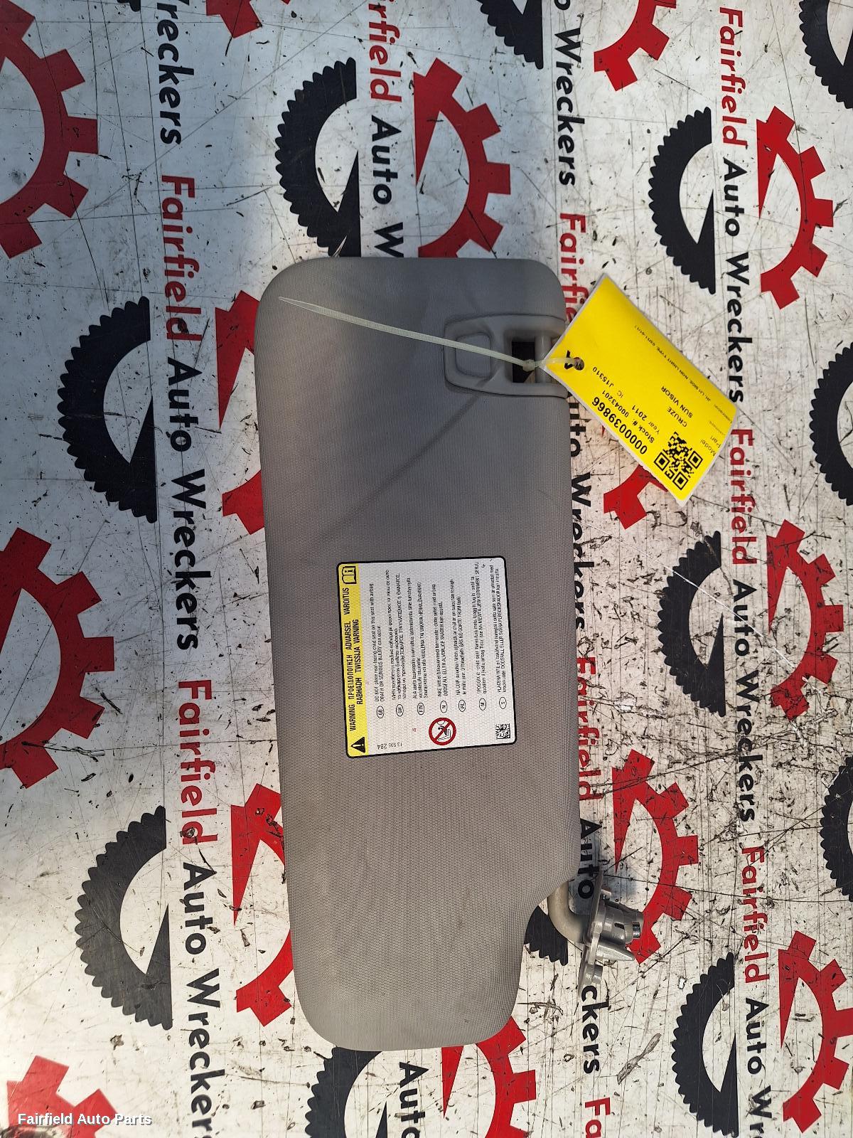2011-2017 Holden Cruze Sunvisor