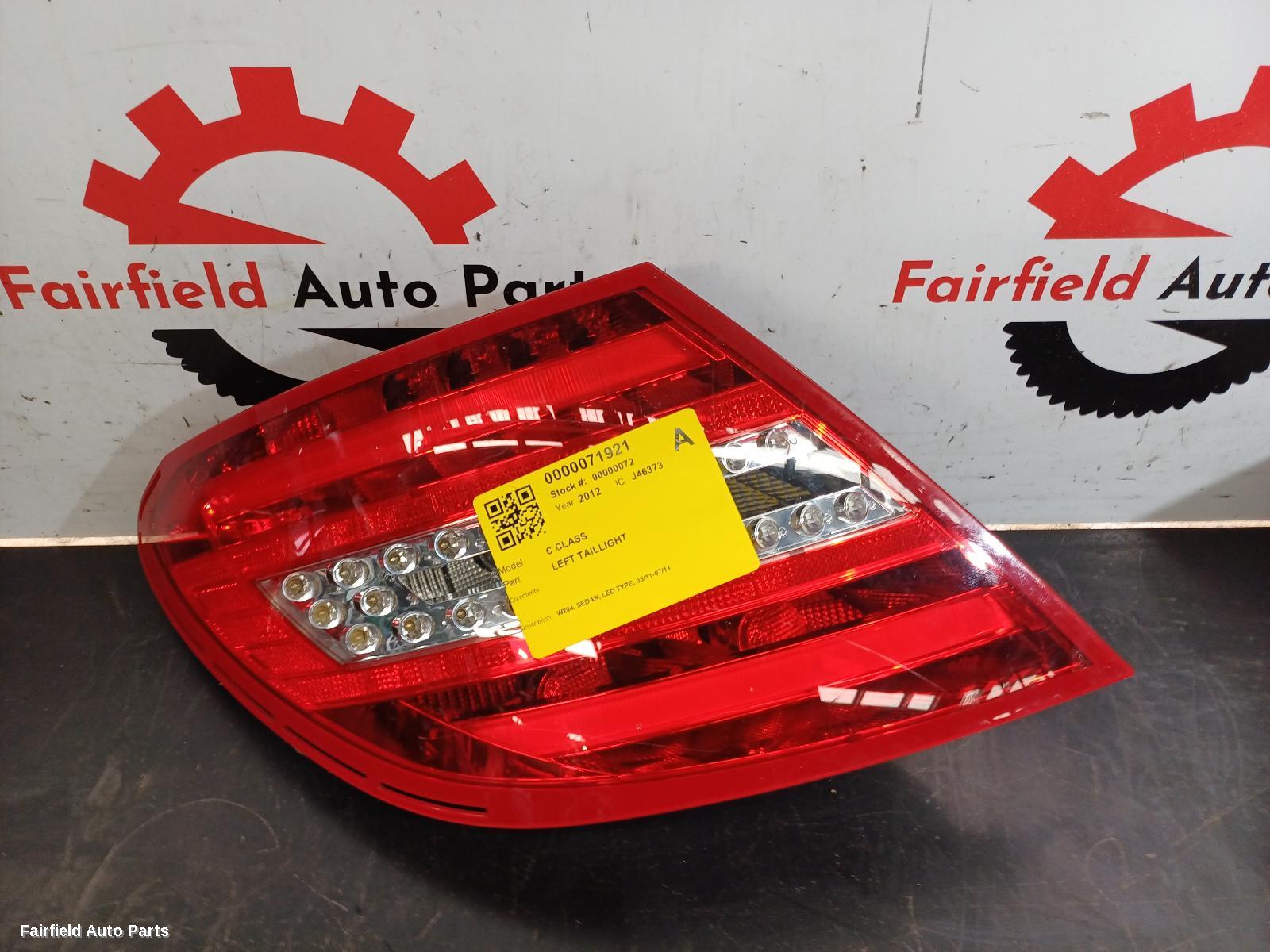 2011-2014 Mercedes C Class Left Taillight