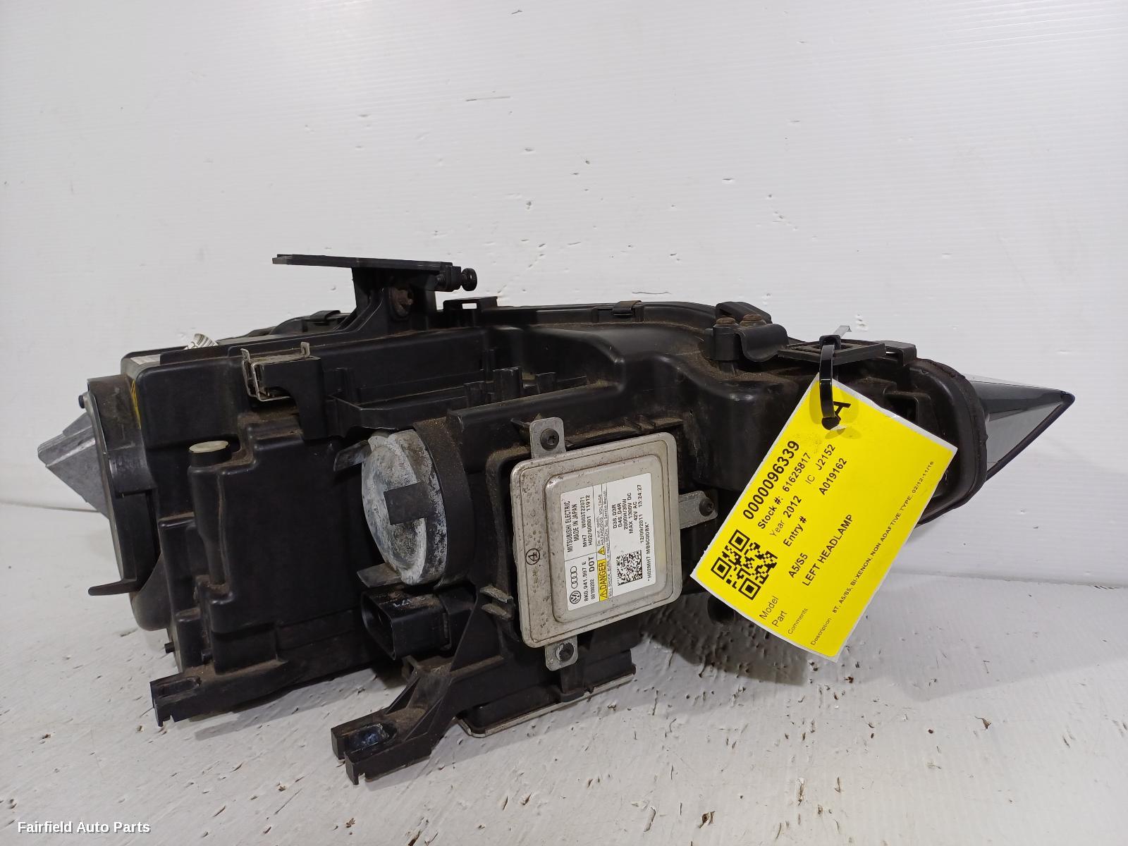 2012-2016 Audi A5 Left Headlamp