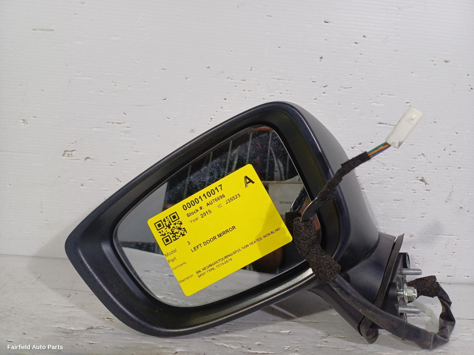 2013-2016 Mazda 3 Left Door Mirror