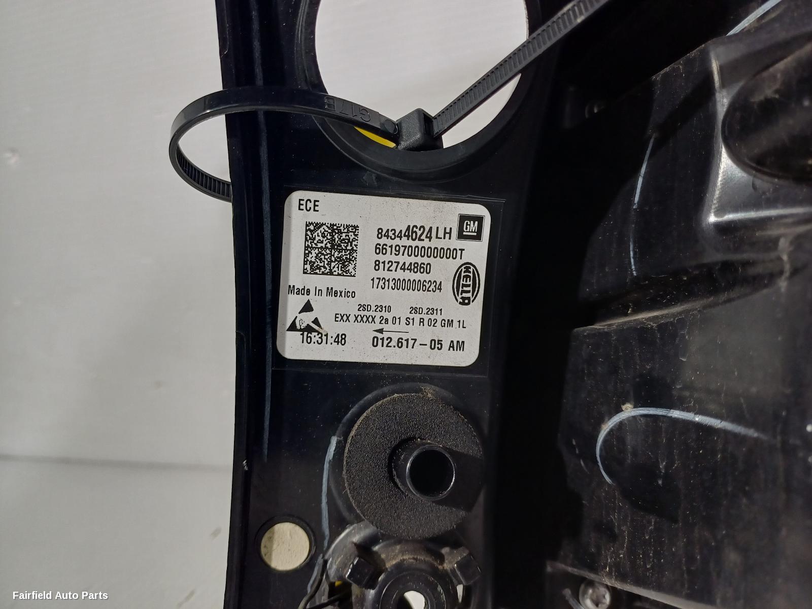 2017-2020 Holden Equinox Left Taillight