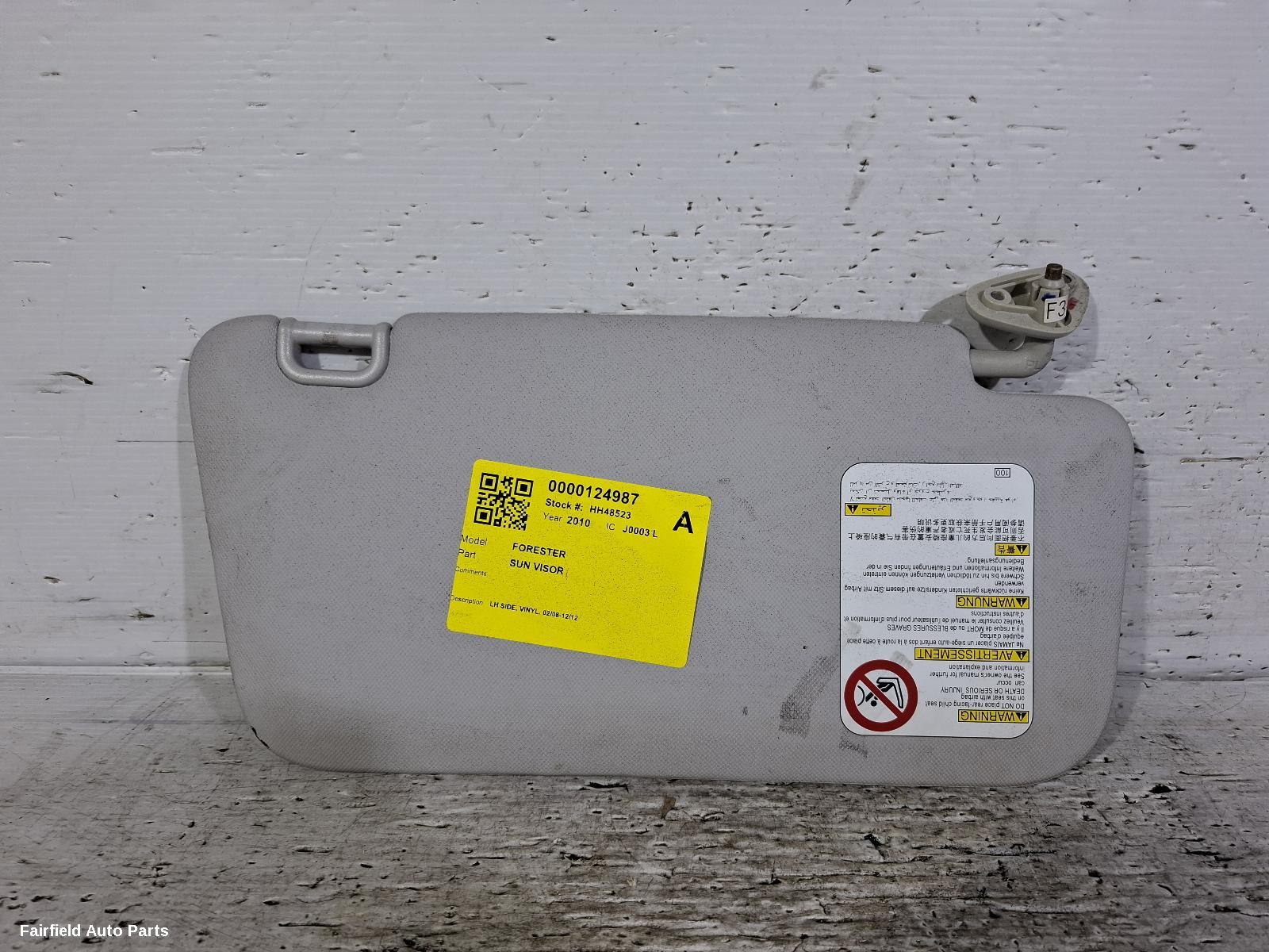 2008-2012 Subaru Forester Sunvisor