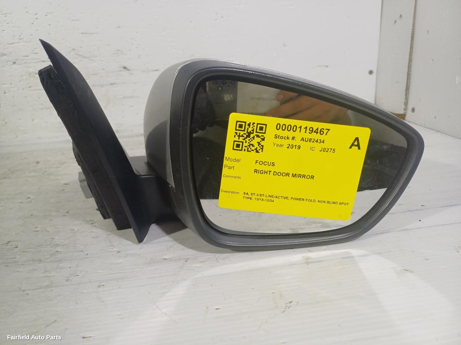 2018-2024 Ford Focus Right Door Mirror