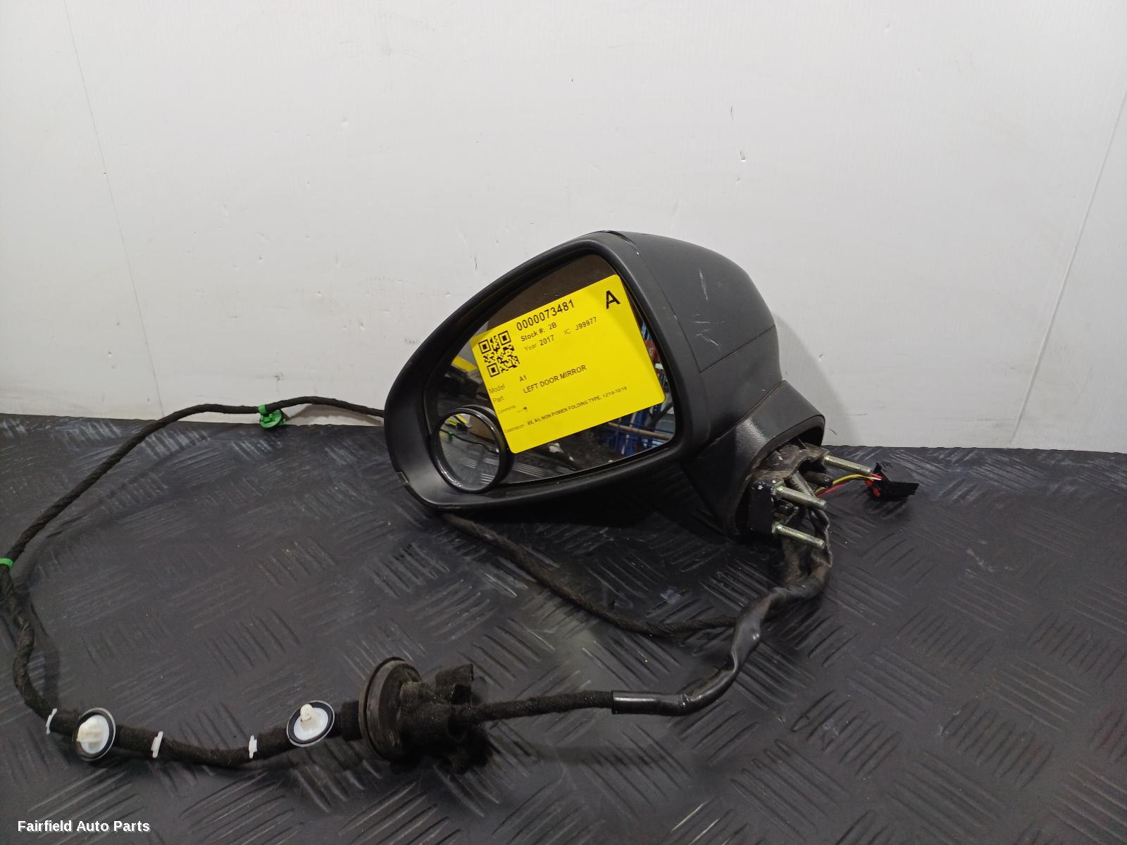 2010-2018 Audi A1 Left Door Mirror