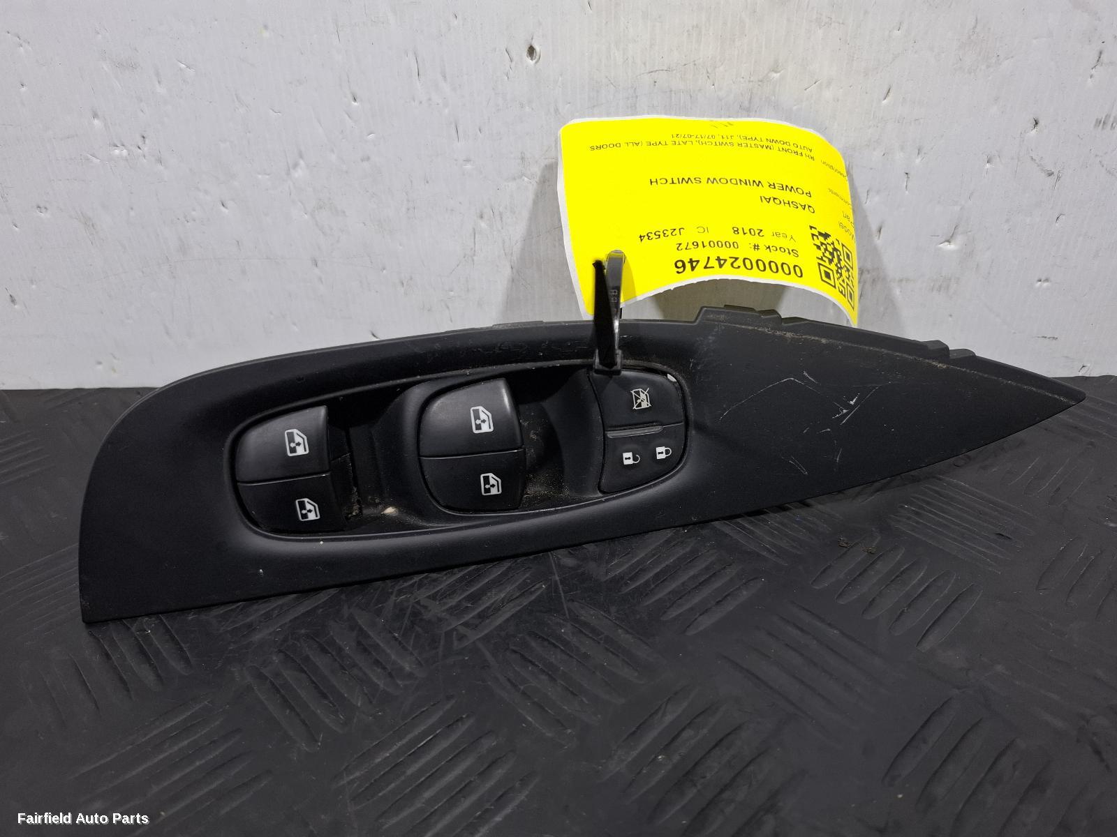 2017-2021 Nissan Qashqai Pwr Dr Wind Switch