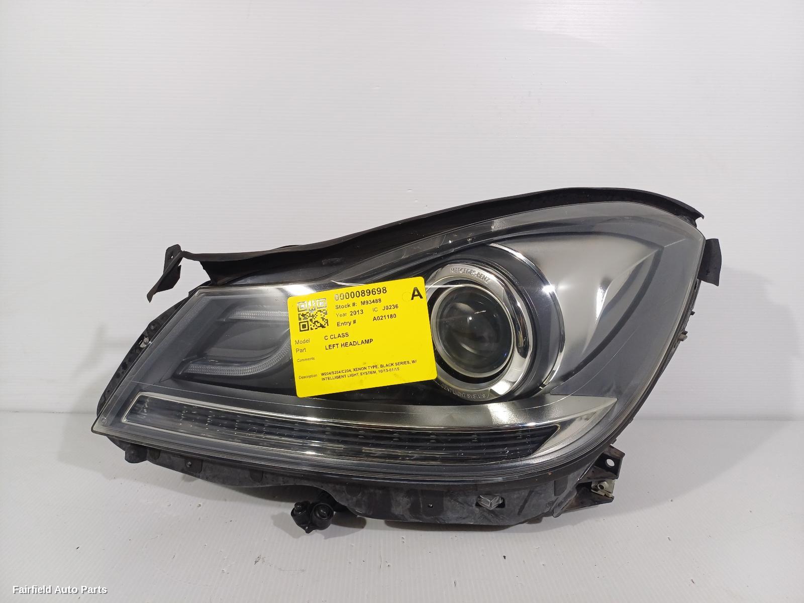 2013-2015 Mercedes C Class Left Headlamp