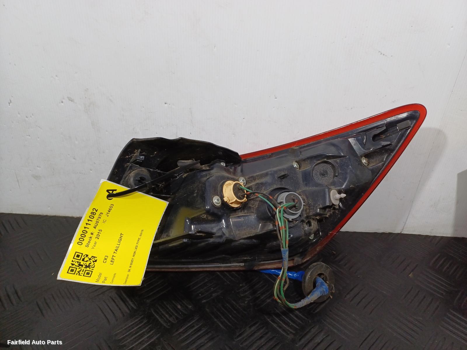 2015-2025 Mazda Cx3 Left Taillight