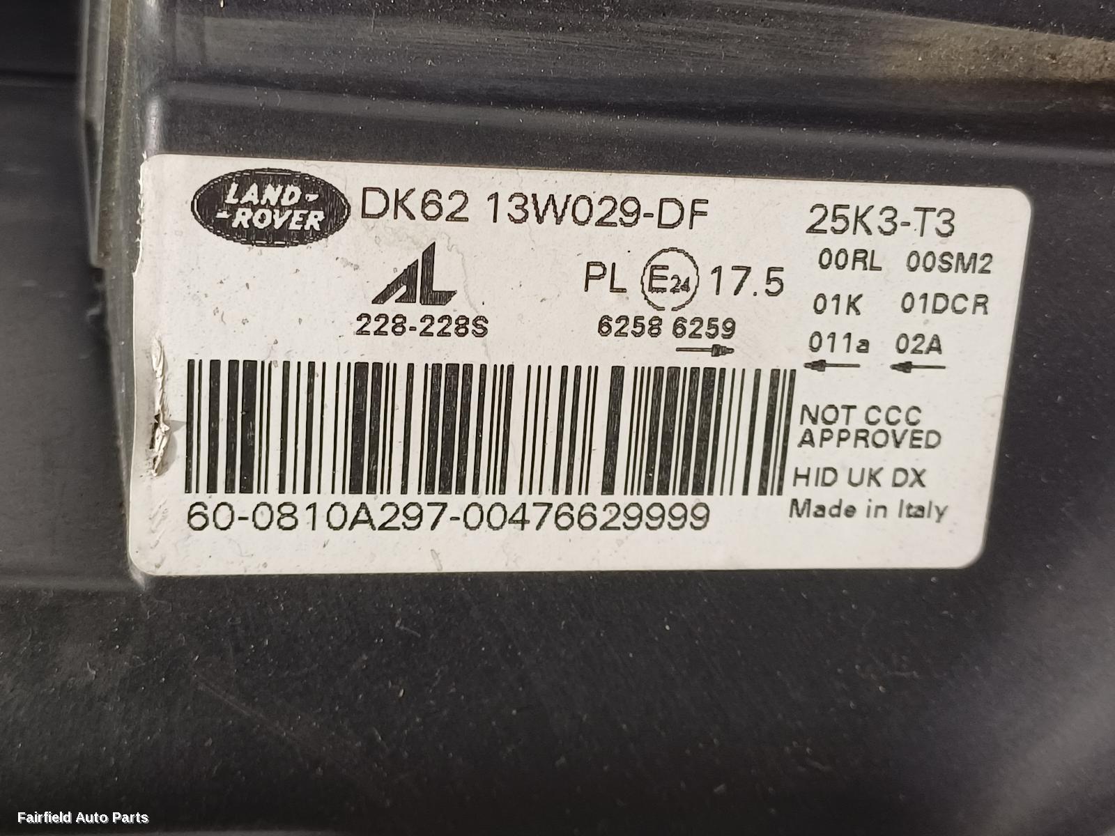 2013-2017 Land Rover Rangerover Sport Right Headlamp