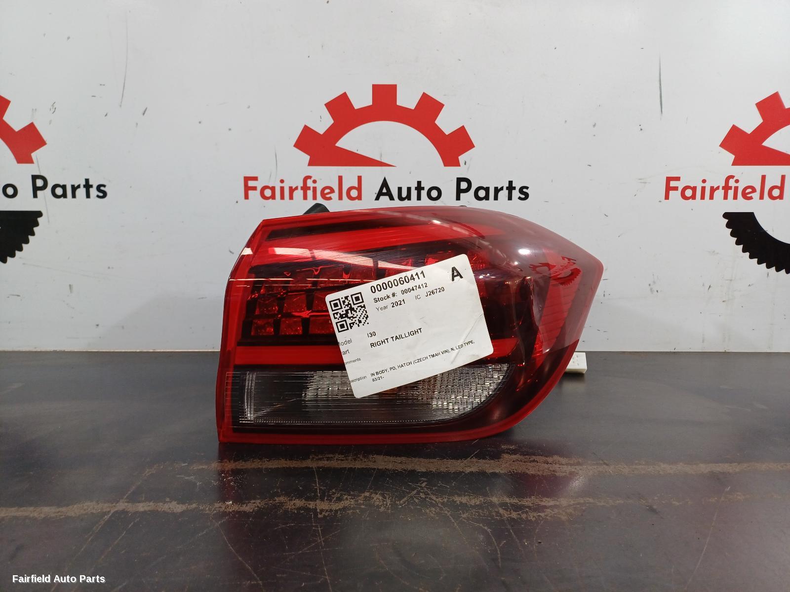 2021-2023 Hyundai I30 Right Taillight