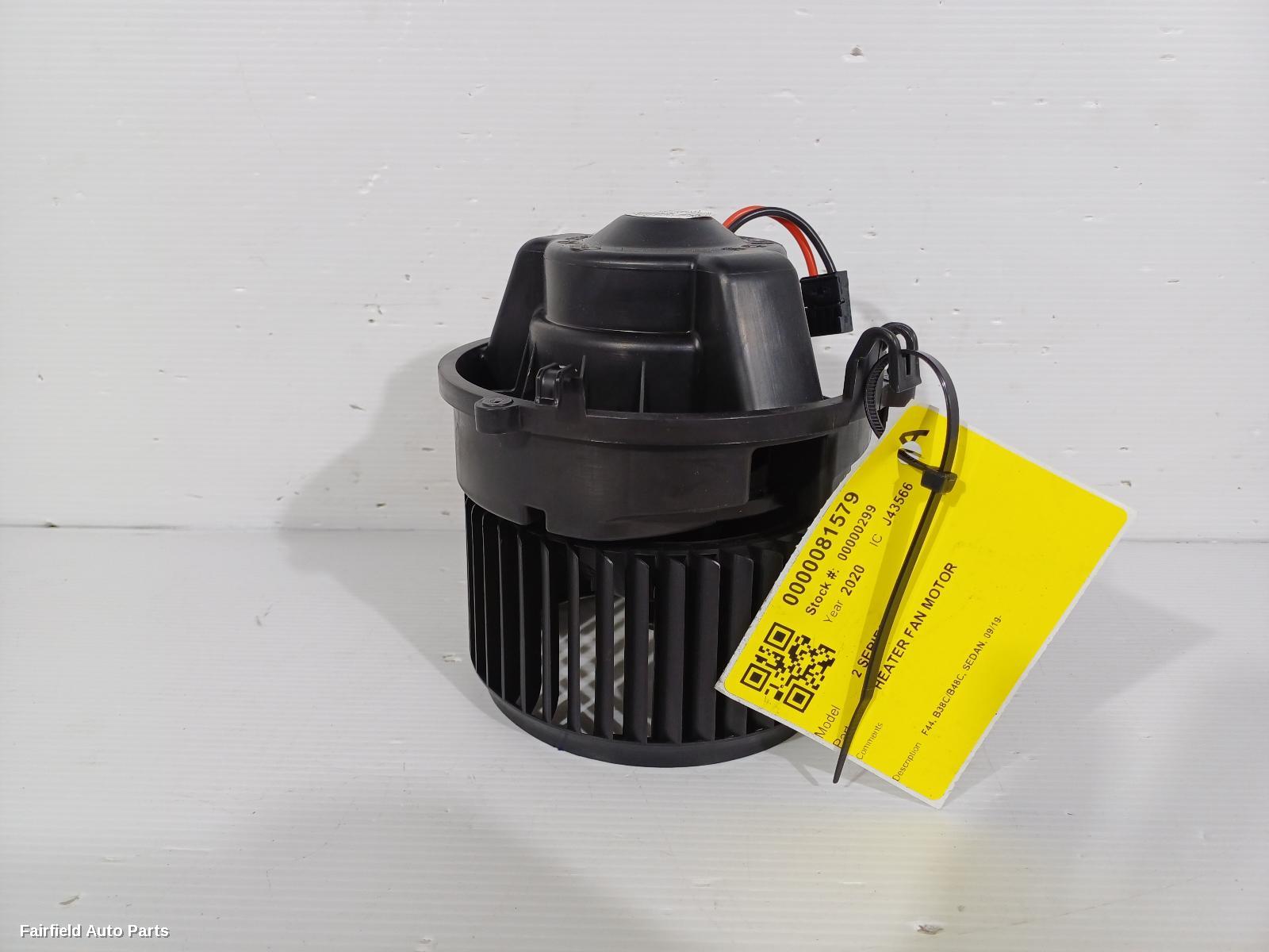 2019-2023 Bmw 2 Series Heater Fan Motor