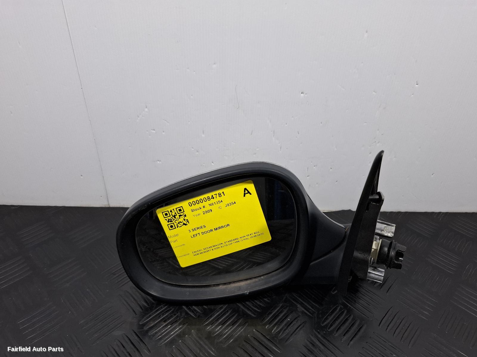2008-2012 Bmw 3 Series Left Door Mirror