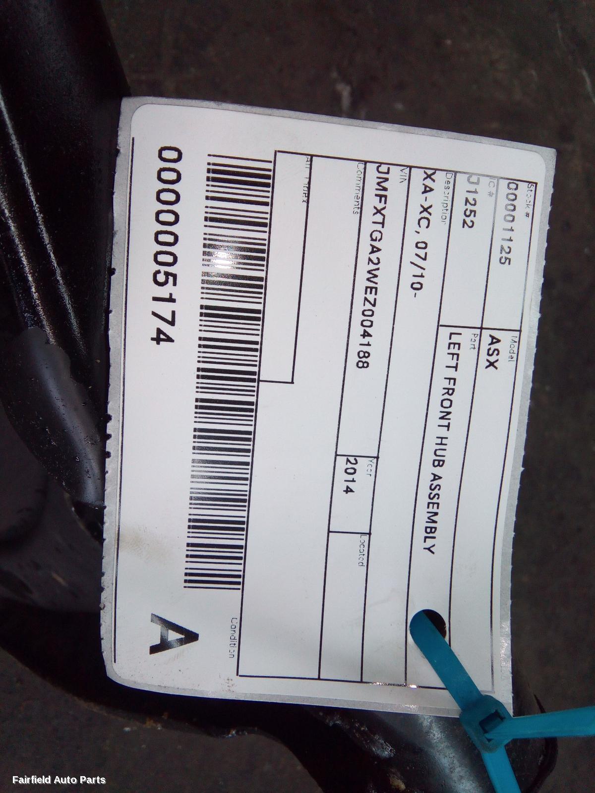 2010-2022 Mitsubishi Asx Left Front Hub Assembly