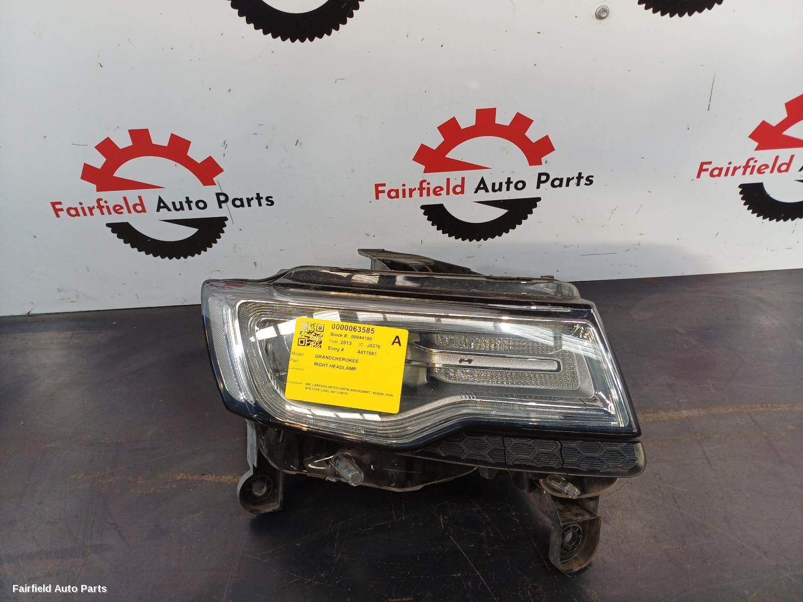 2013-2016 Jeep Grandcherokee Right Headlamp