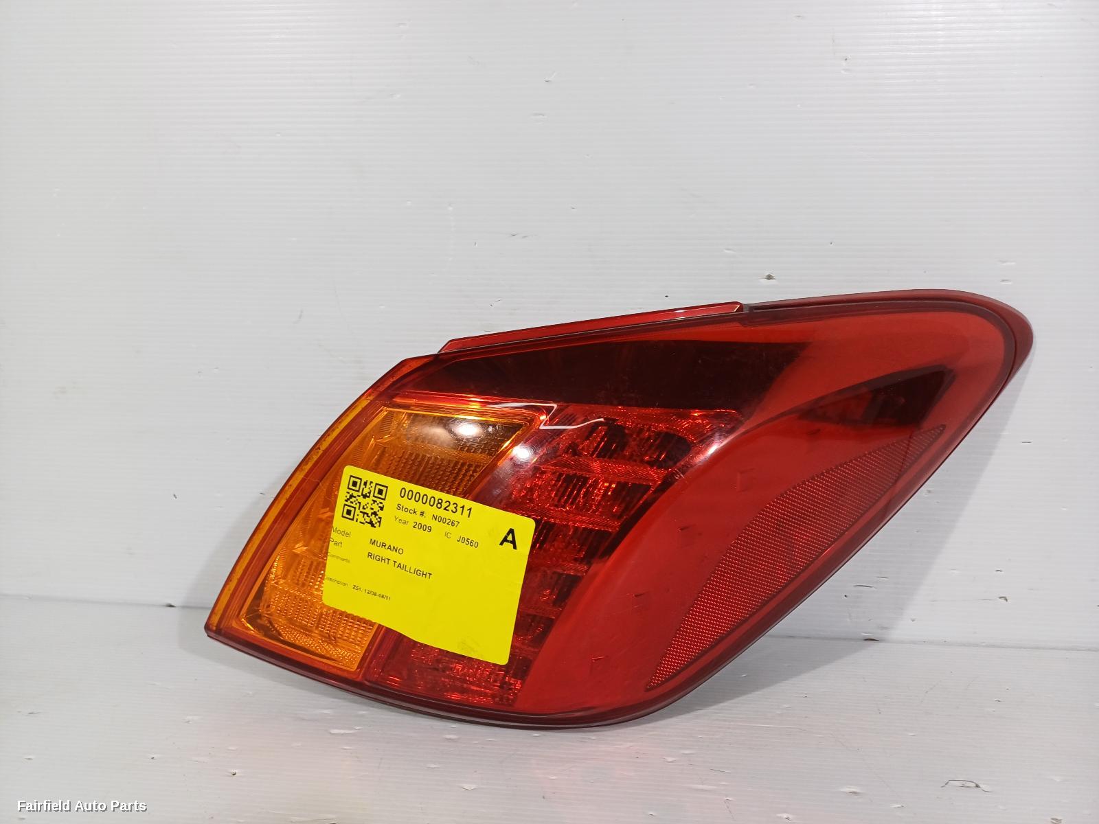 2008-2011 Nissan Murano Right Taillight