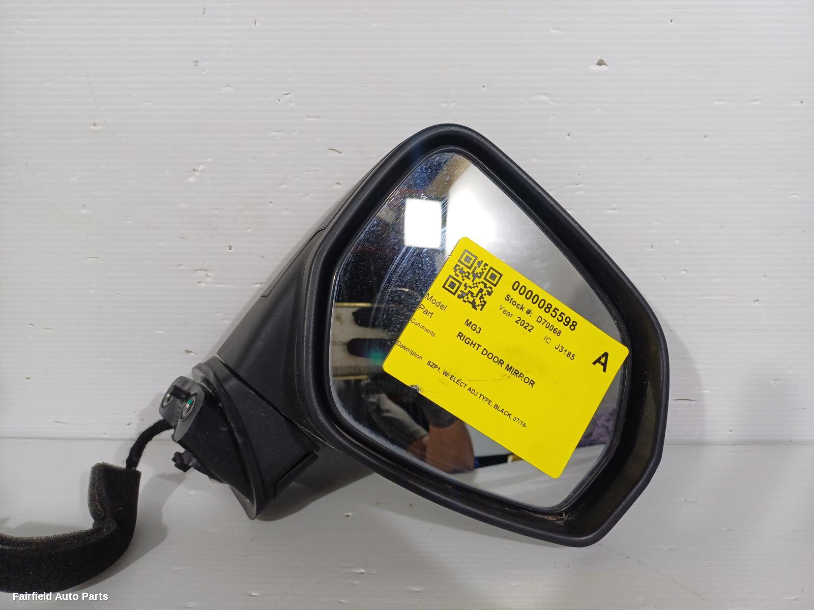 2016-2024 Mg Mg3 Right Door Mirror