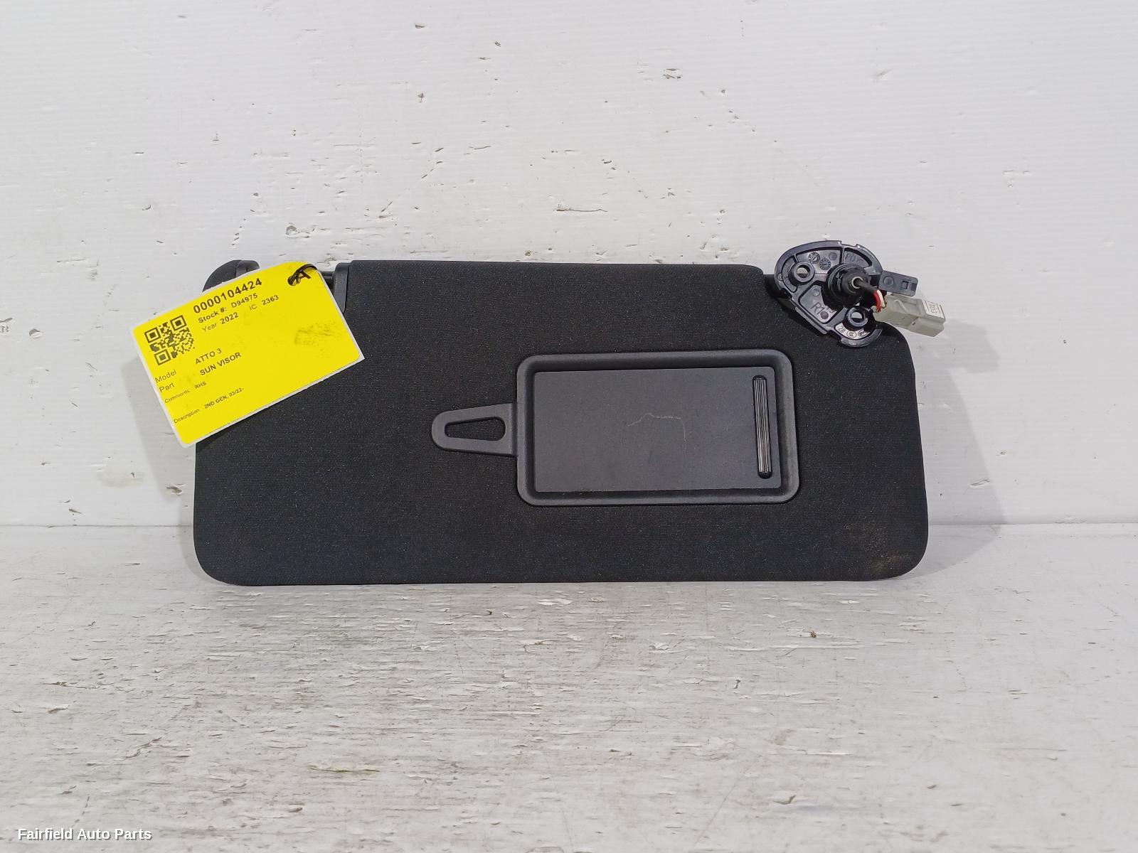 2022-2026 Byd Atto 3 Sunvisor
