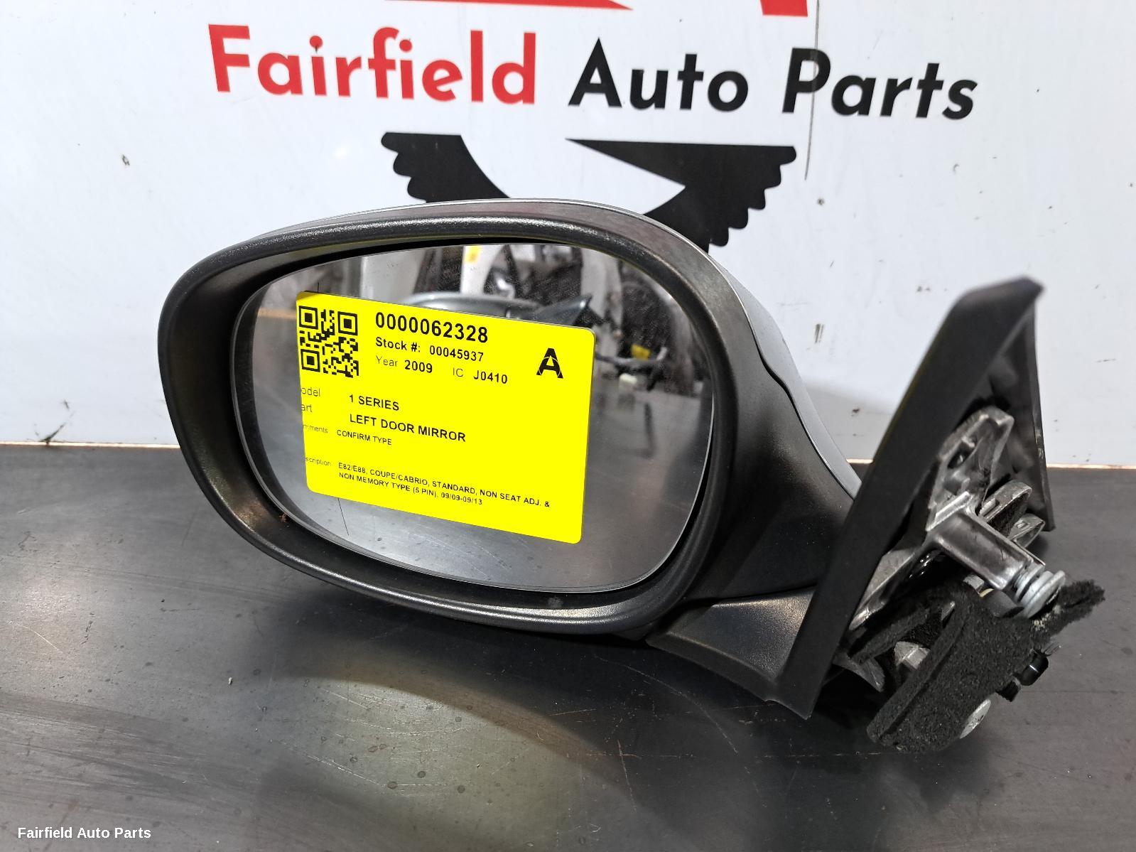 2009-2013 Bmw 1 Series Left Door Mirror