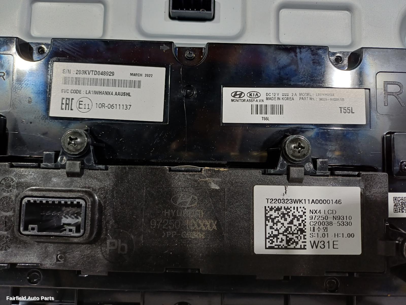 2021-2023 Hyundai Tucson Radio Cd Dvd Sat Tv
