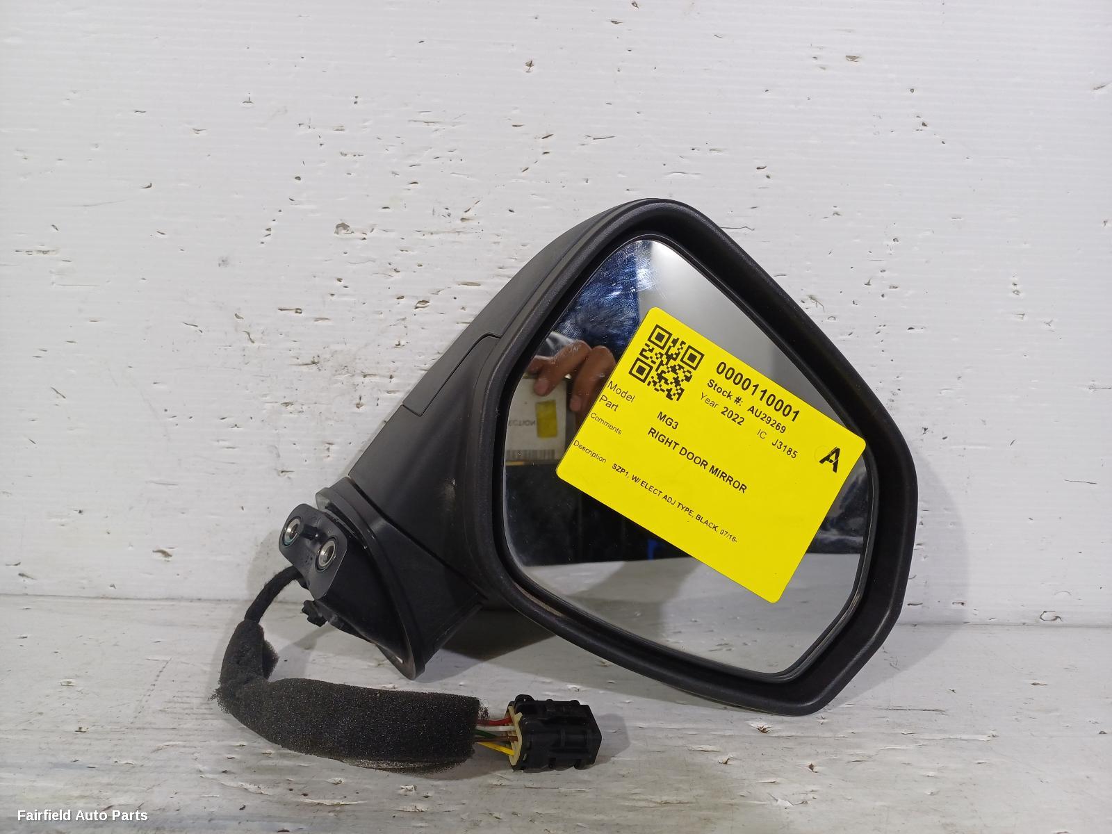 2016-2024 Mg Mg3 Right Door Mirror