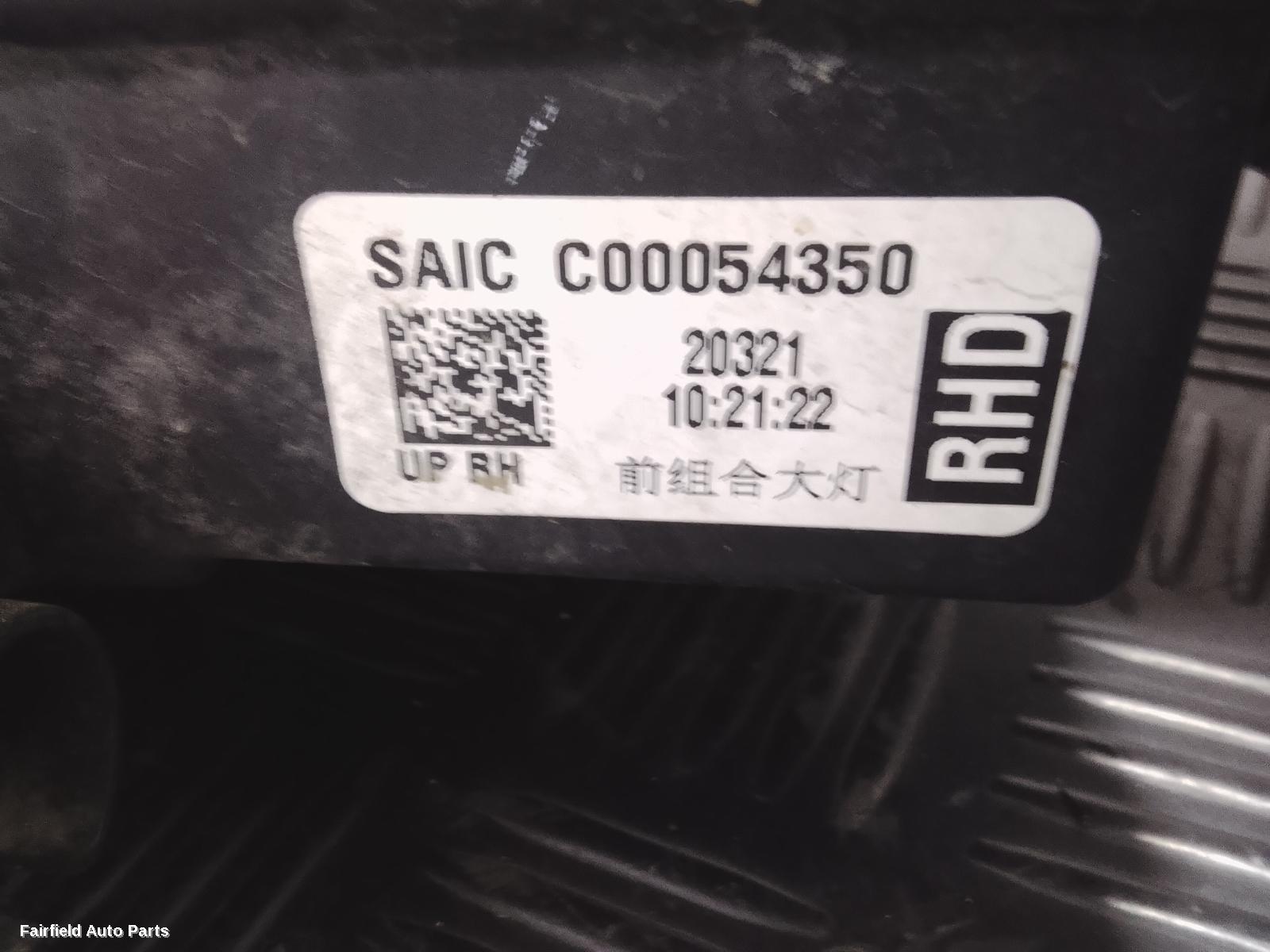 2017-2021 Ldv T60 Right Headlamp