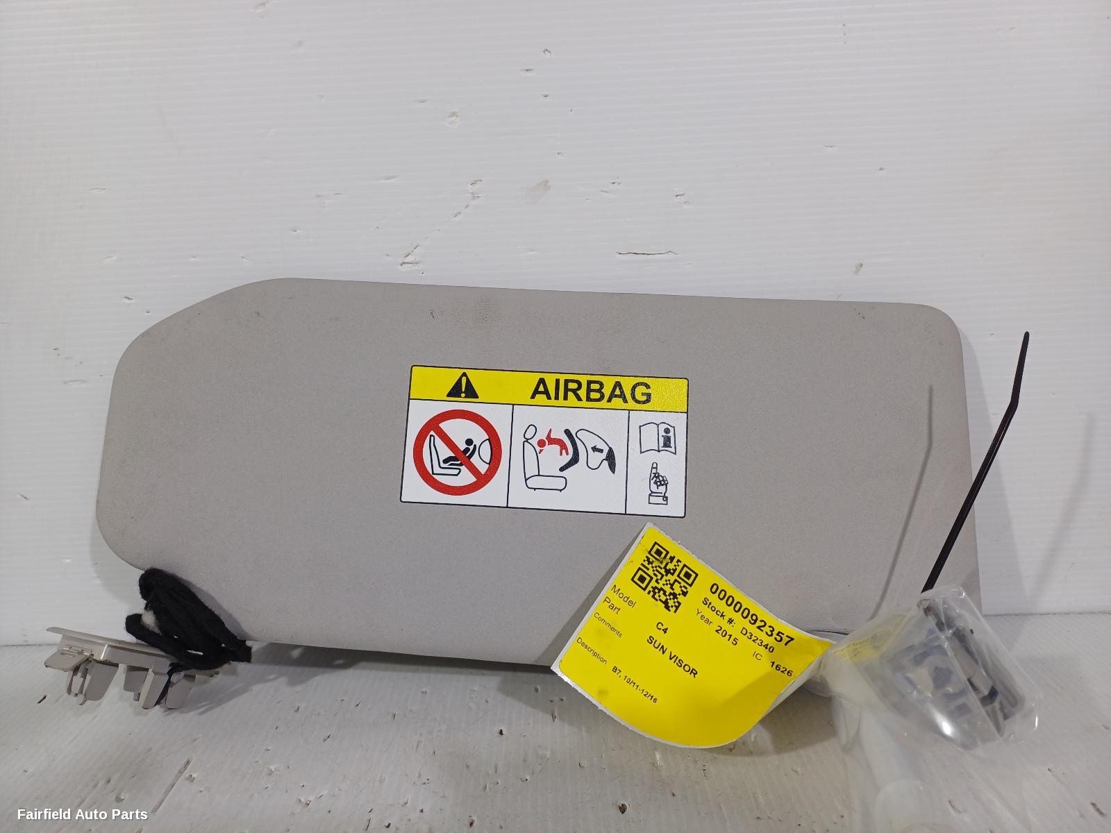2011-2016 Citroen C4 Sunvisor