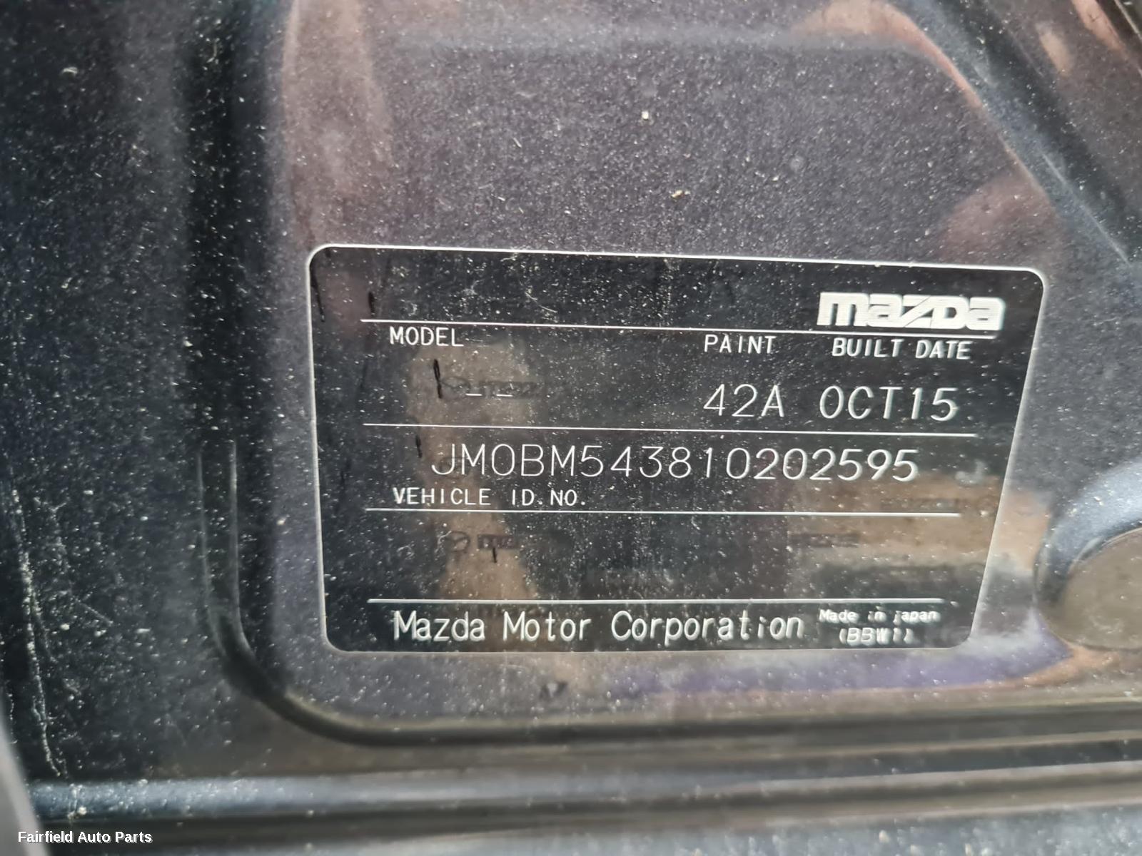 2013-2016 Mazda 3 Left Indicator Fog Side