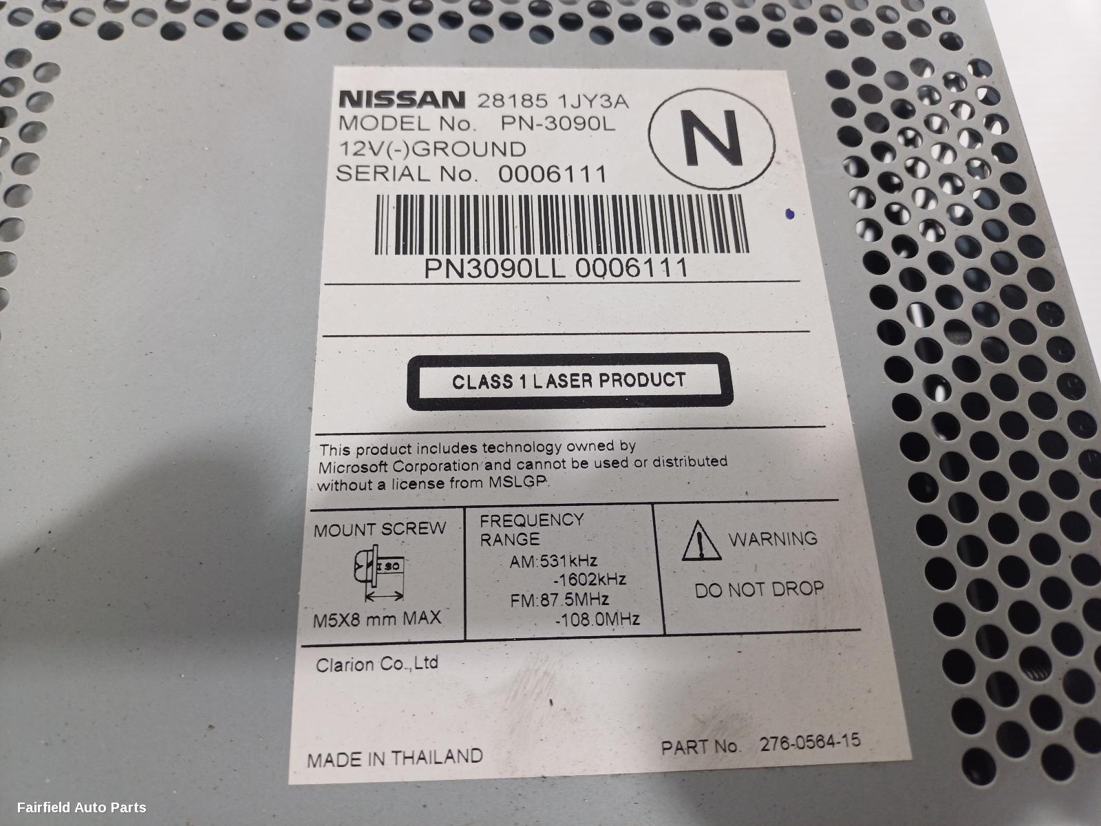 2004-2013 Nissan Tiida Radio Cd Dvd Sat Tv