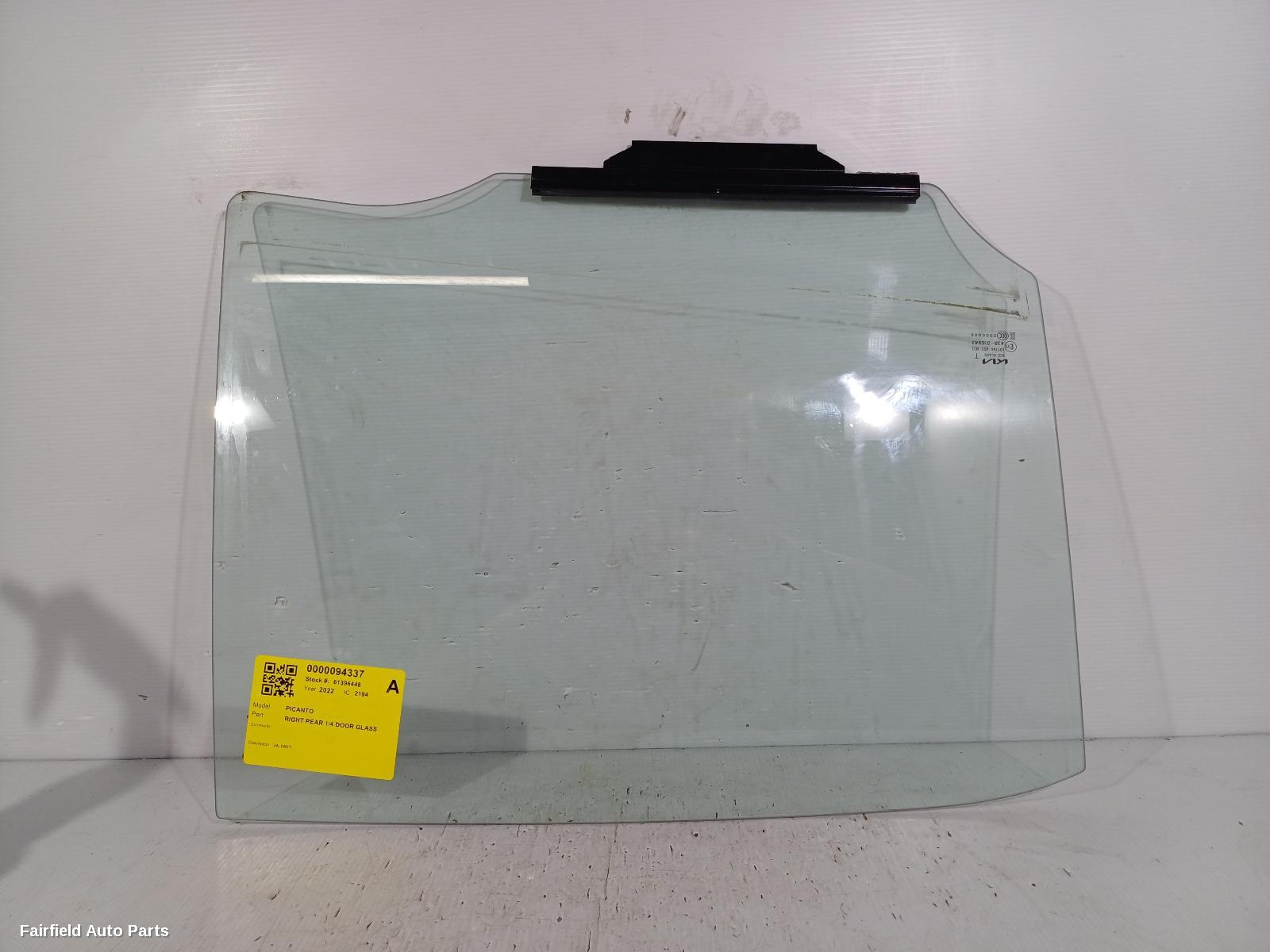 2017-2026 Kia Picanto Right Rear 1 4 Door Glass