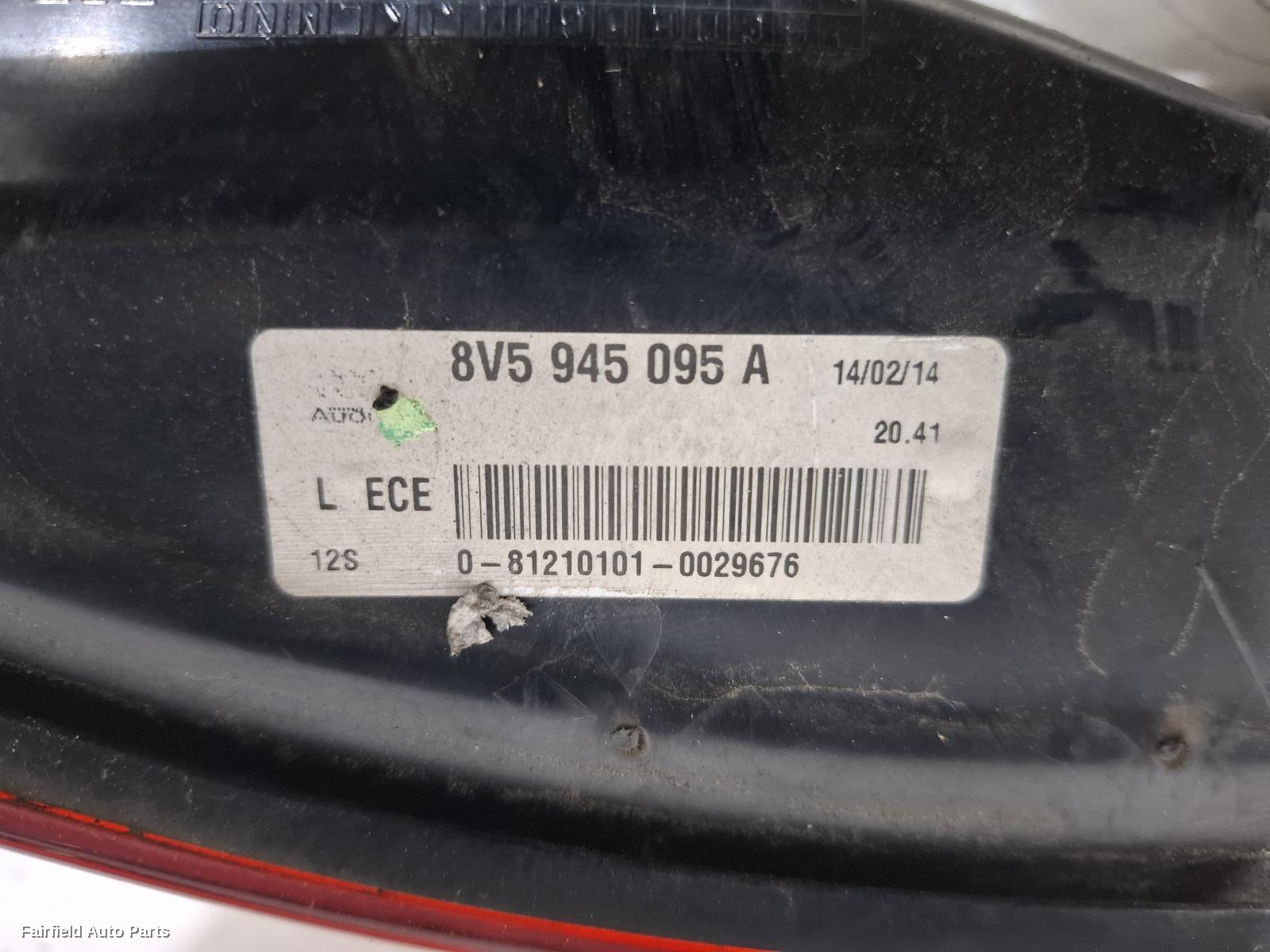 2013-2016 Audi A3 Left Taillight