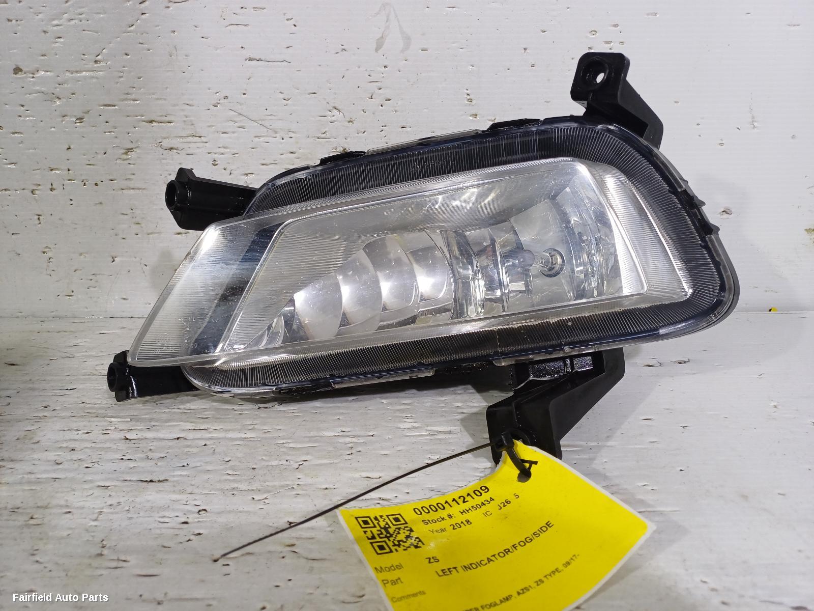 2017-2024 Mg Zs Left Indicator Fog Side