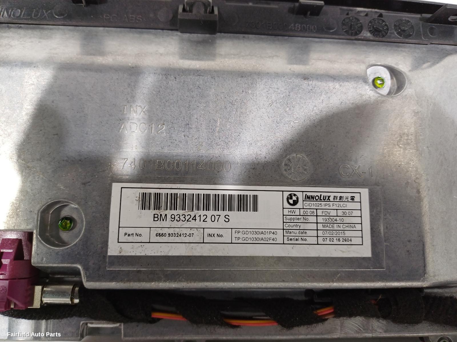 2011-2018 Bmw 6 Series Radio Cd Dvd Sat Tv