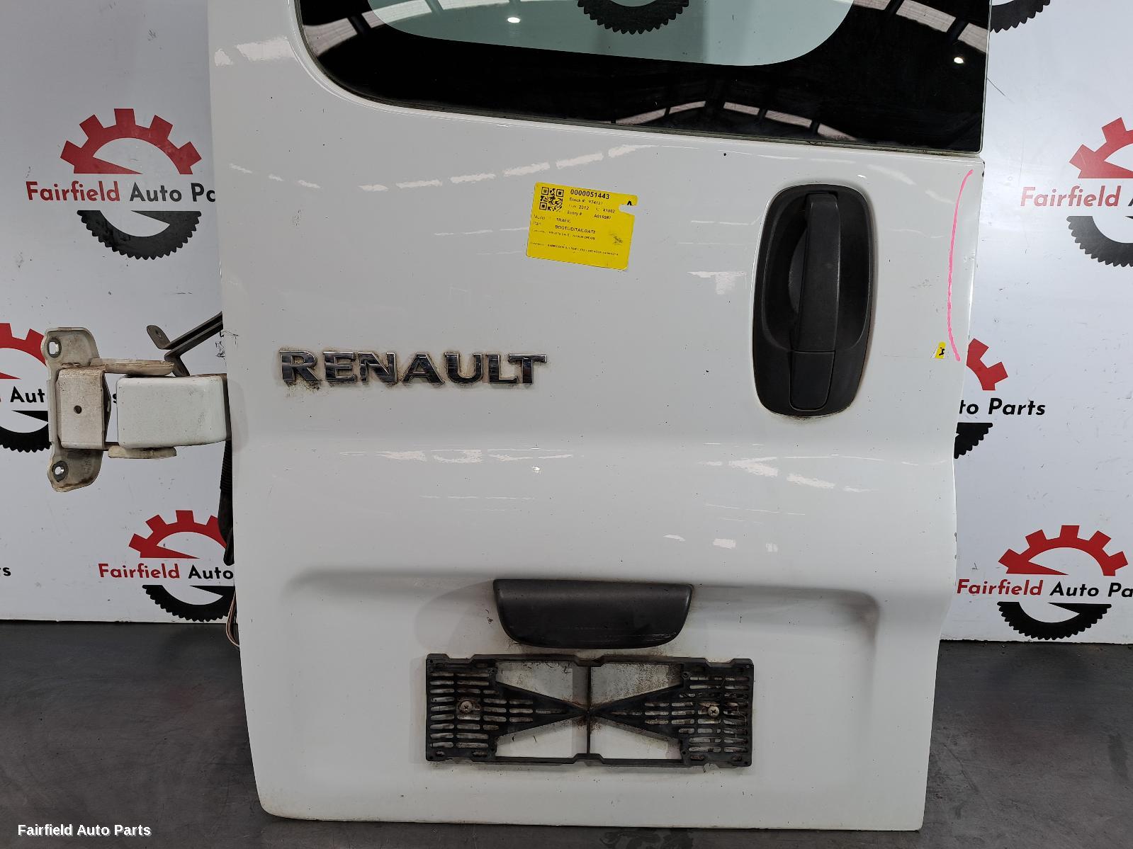 2004-2014 Renault Trafic Bootlid Tailgate