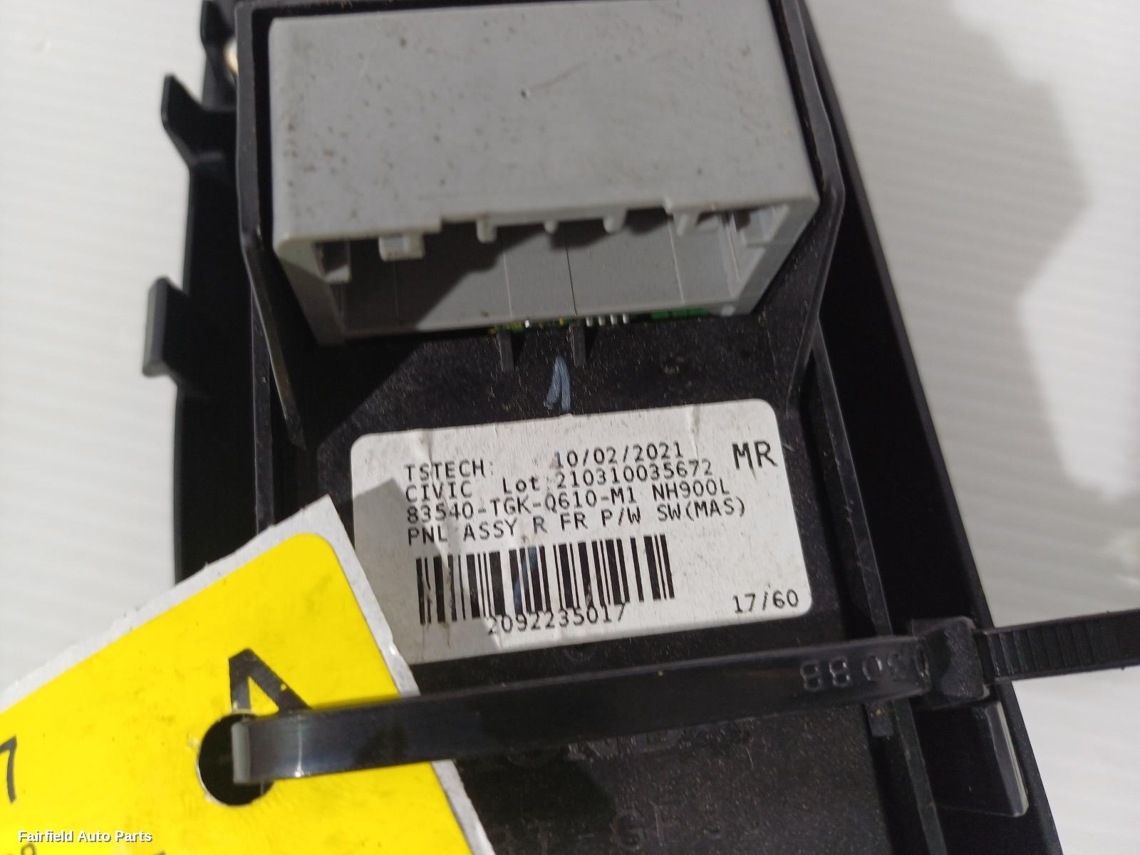 2016-2021 Honda Civic Pwr Dr Wind Switch
