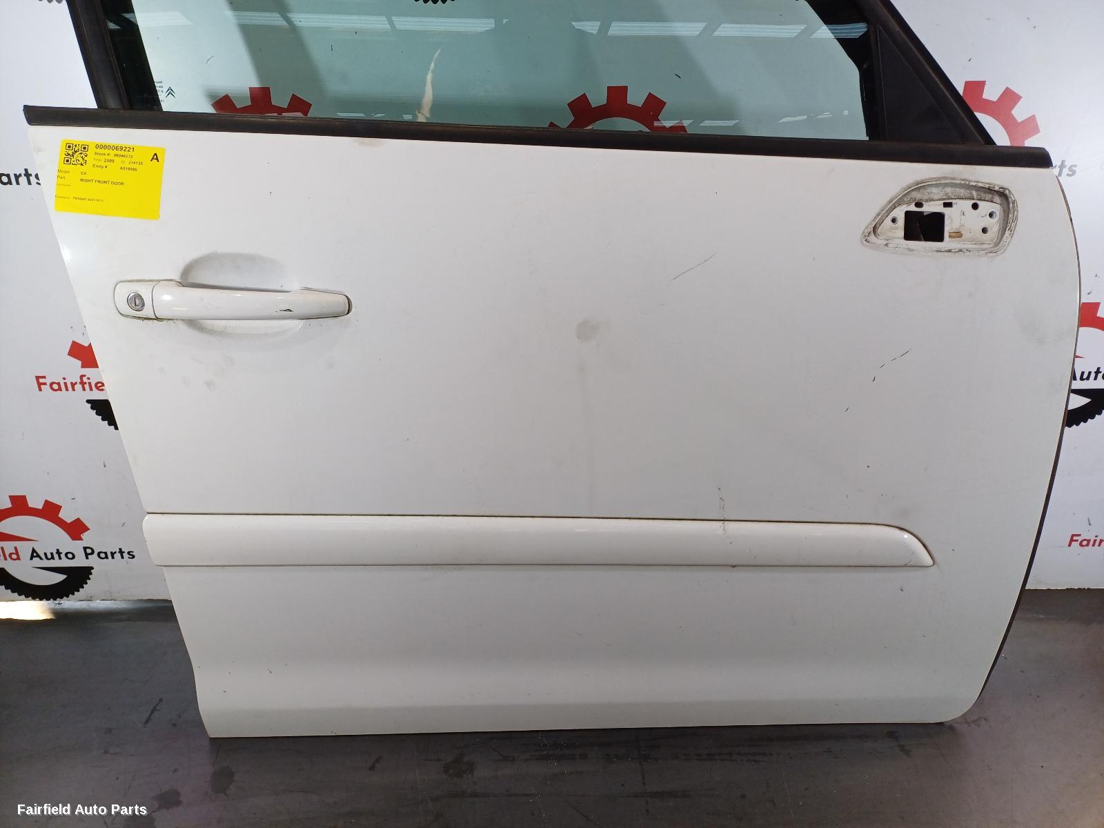 2007-2013 Citroen C4 Right Front Door