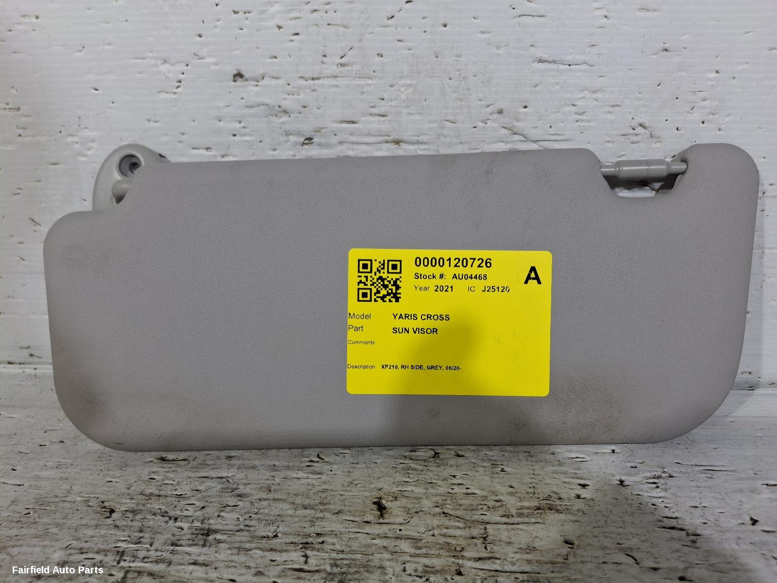 2020-2026 Toyota Yaris Cross Sunvisor