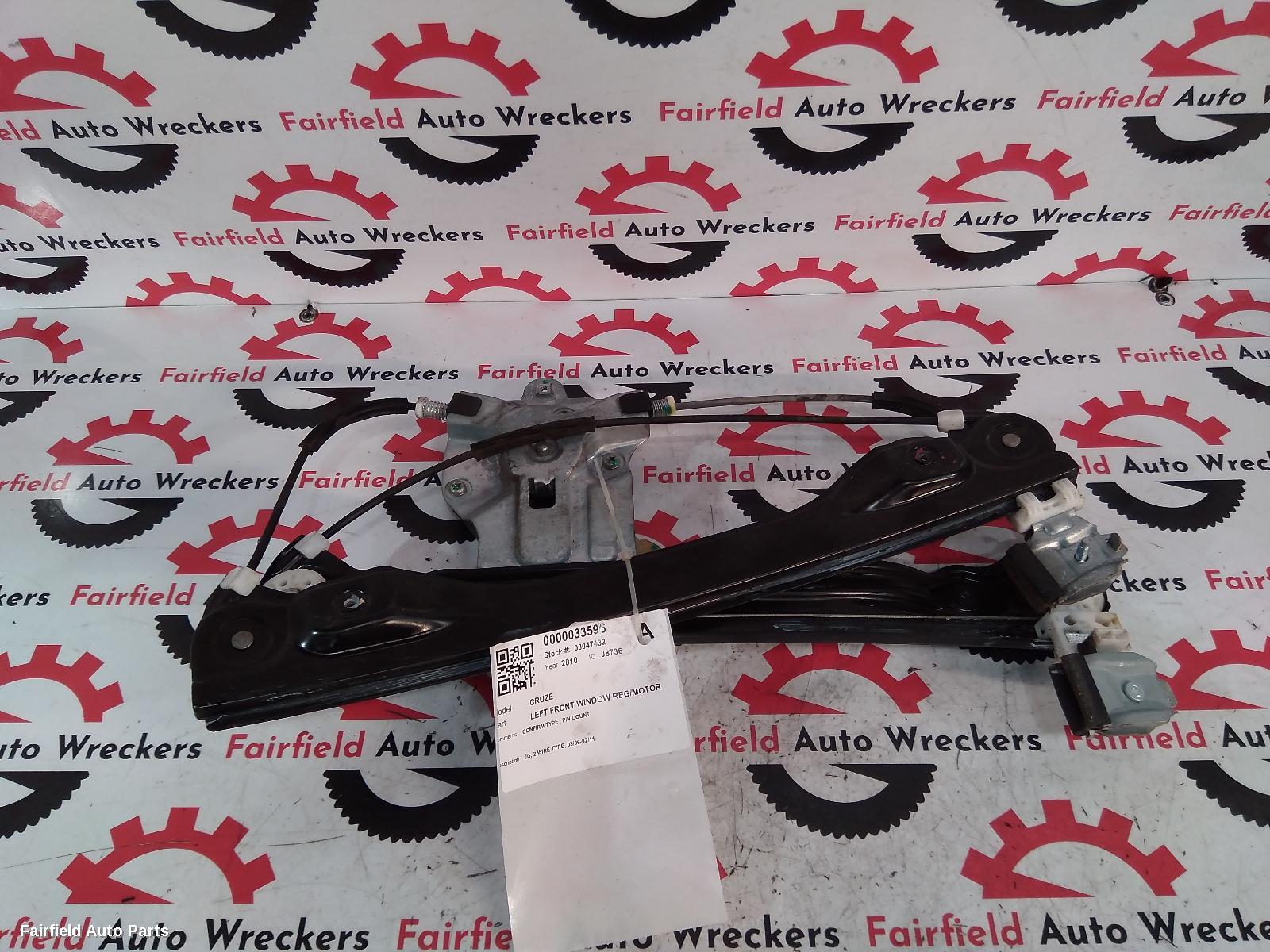 2009-2011 Holden Cruze Left Front Window Reg Motor