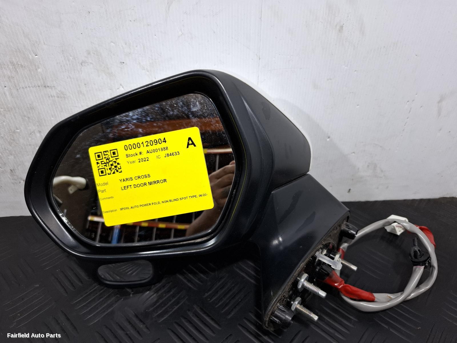 2020-2026 Toyota Yaris Cross Left Door Mirror